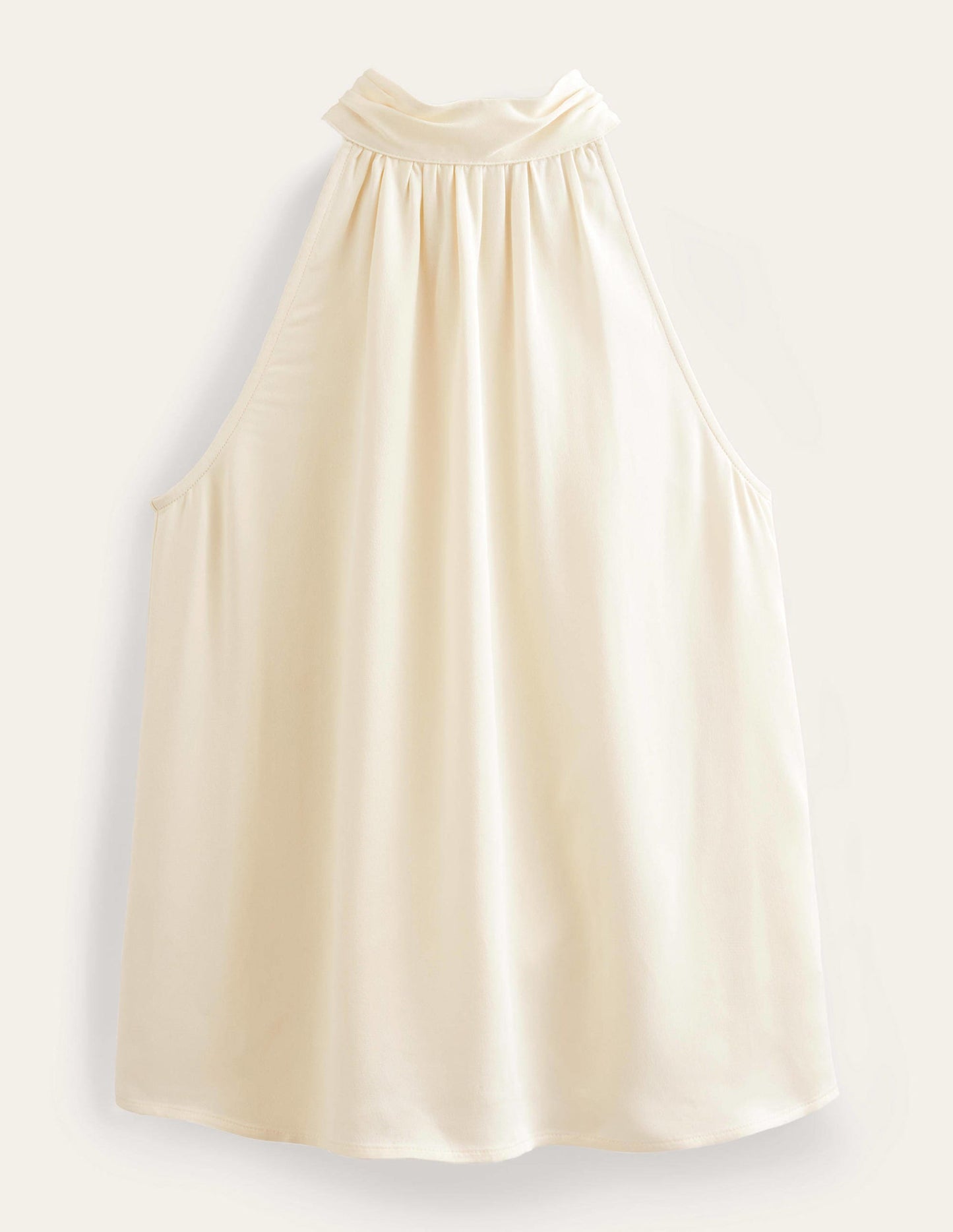 Neckholder-Oberteil aus Satin-Rauchgrau