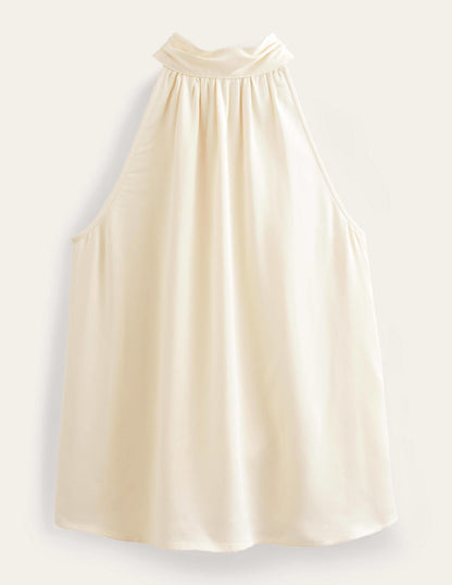 Neckholder-Oberteil aus Satin-Rauchgrau-6