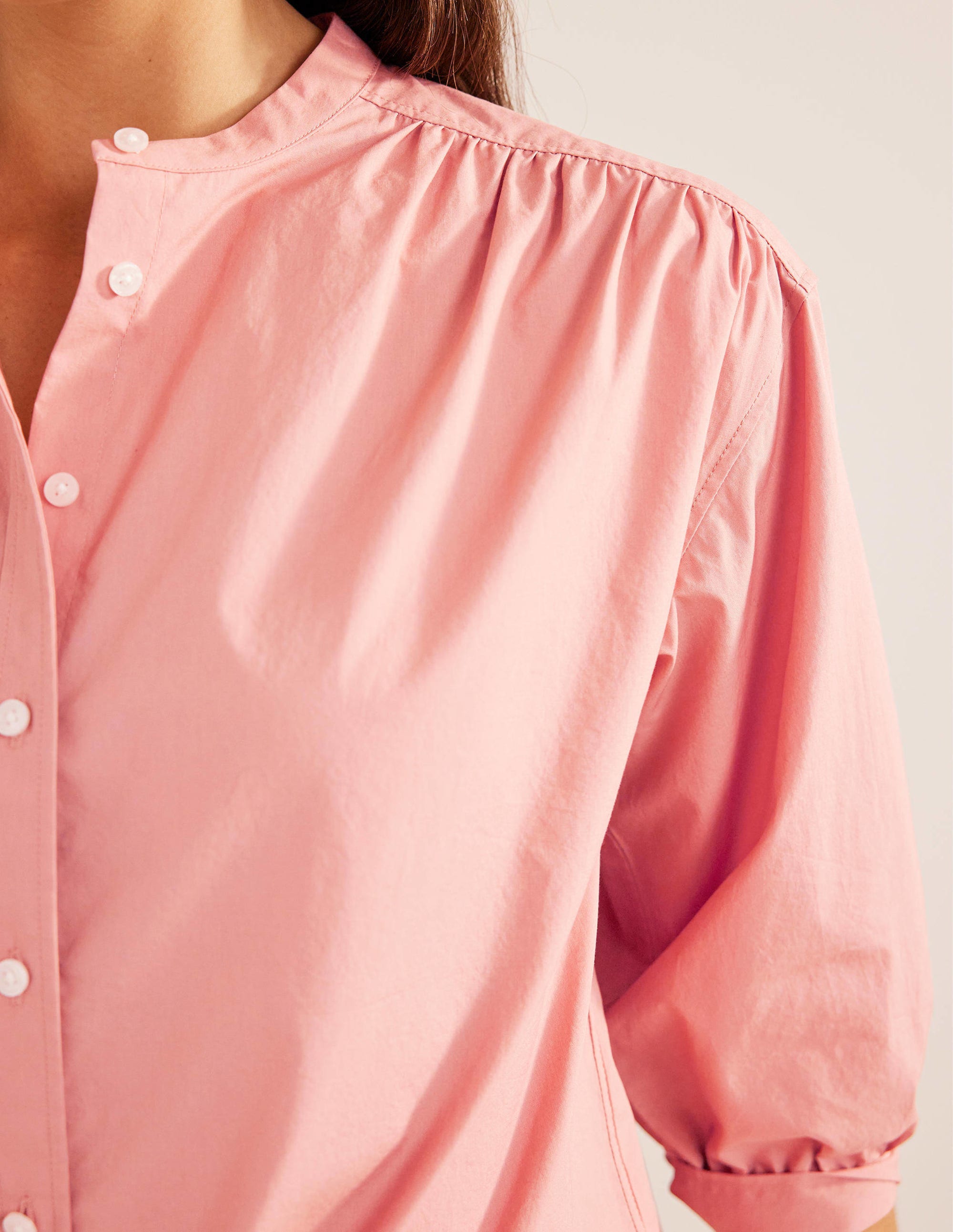 Chemise décontractée en popeline-Rose - Image 2