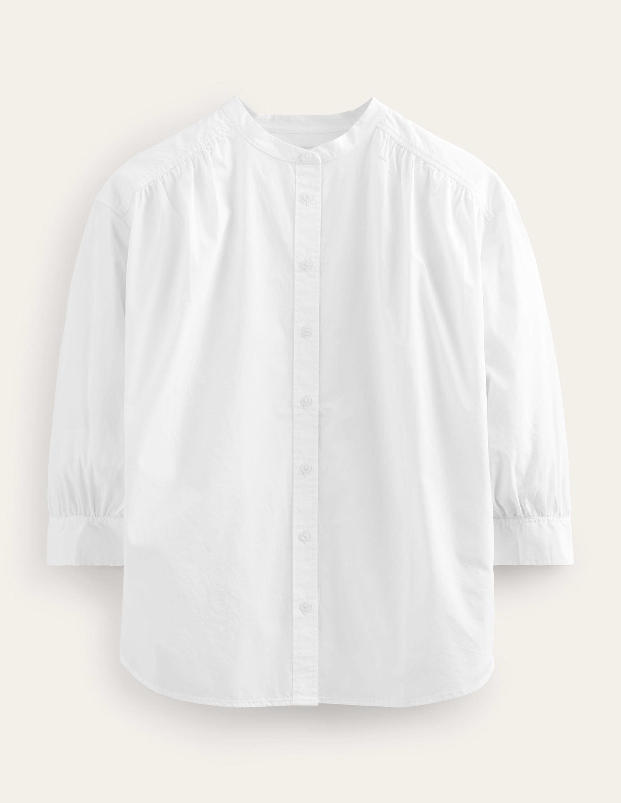 Chemise décontractée en popeline-Blanc - Image 6
