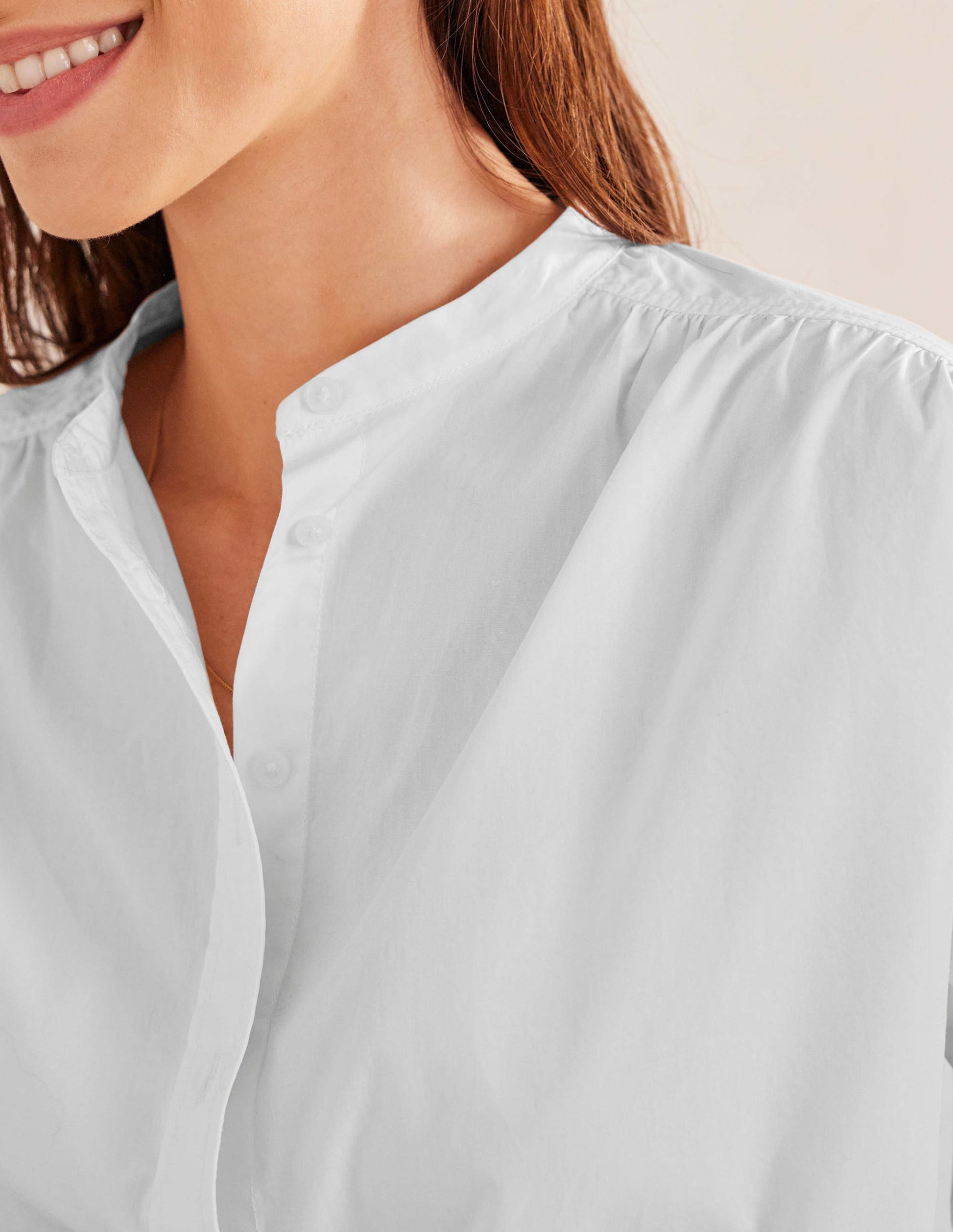 Chemise décontractée en popeline-Blanc-2