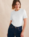 T-shirt col rond léger-Blanc