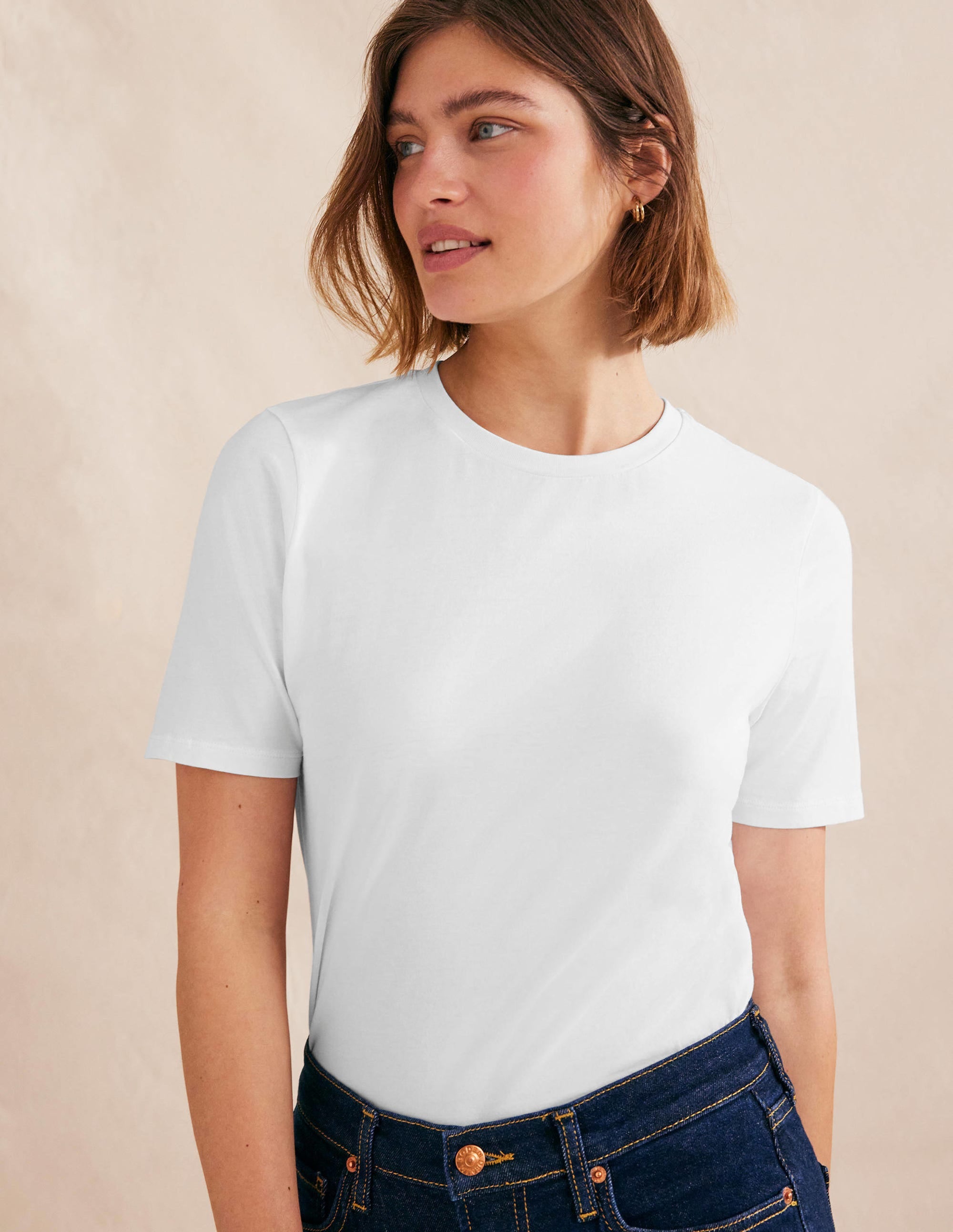 T-shirt col rond léger-Blanc - Image 5