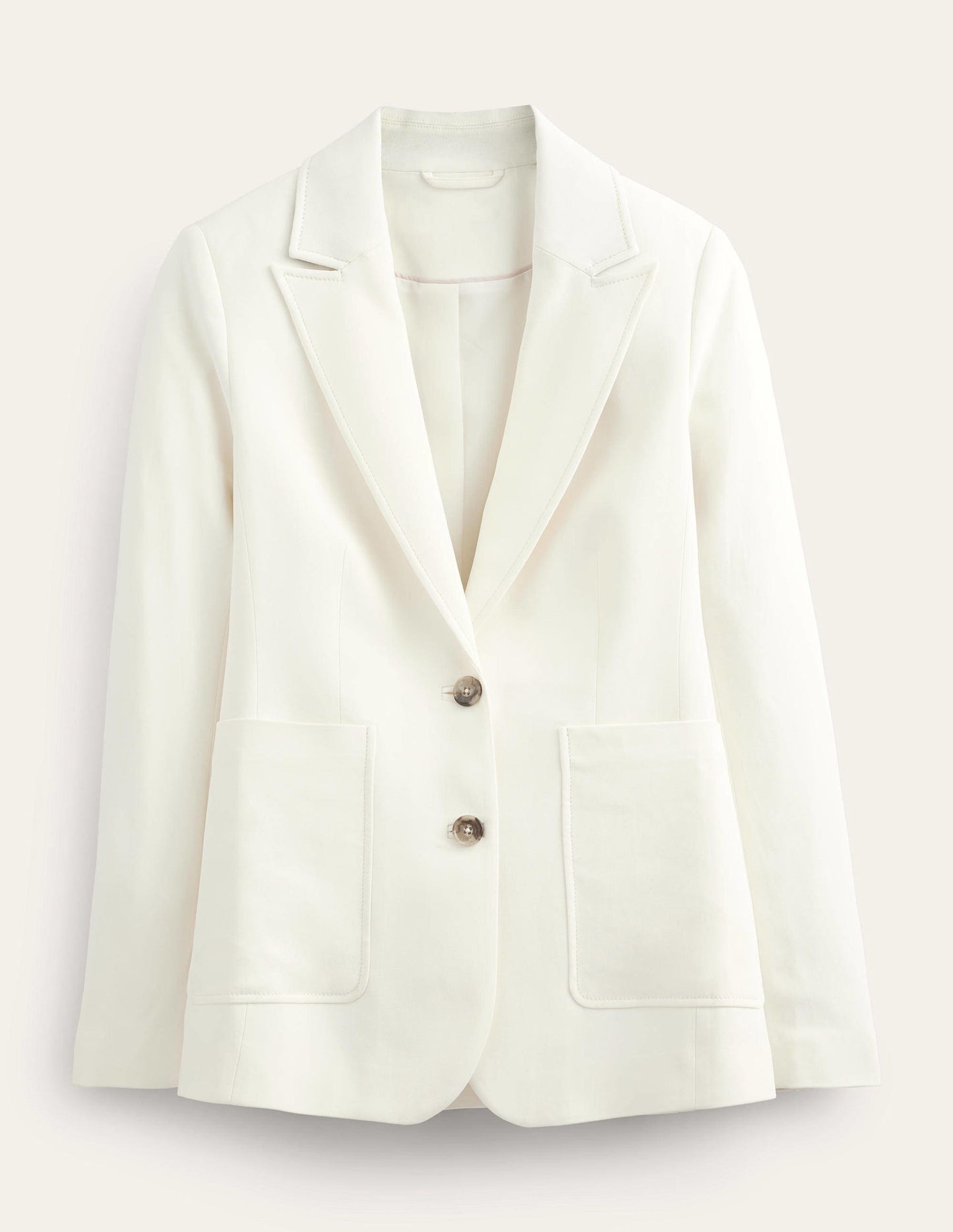 Fluid Tailored Blazer-Ivory