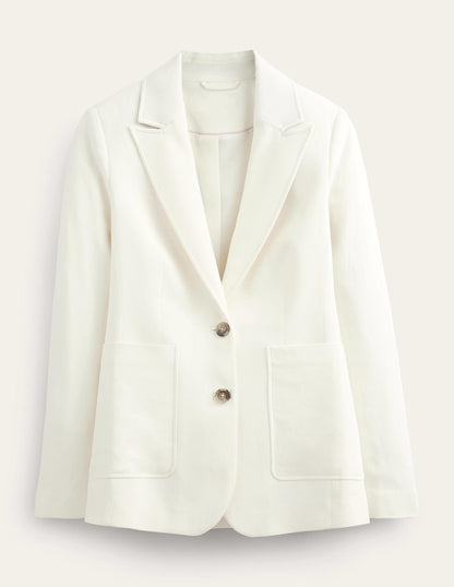 Fluid Tailored Blazer-Ivory-9