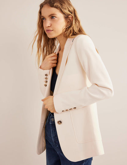 Fluid Tailored Blazer-Ivory-1