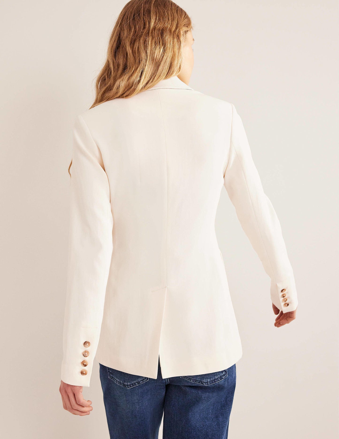 Fluid Tailored Blazer-Ivory