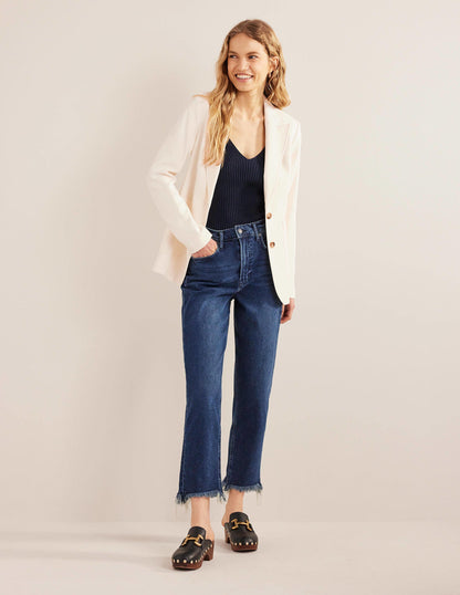 Fluid Tailored Blazer-Ivory-5