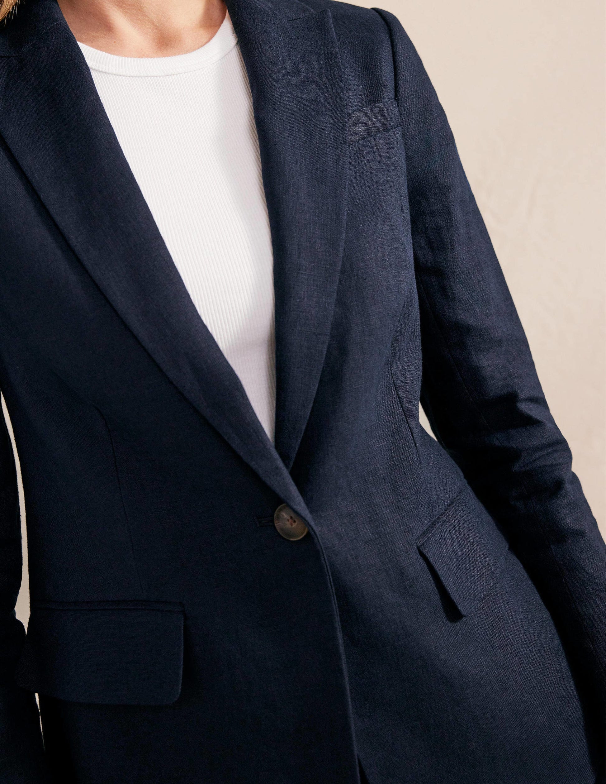 Cambridge Leinenblazer-Aqua Marine Marl-2