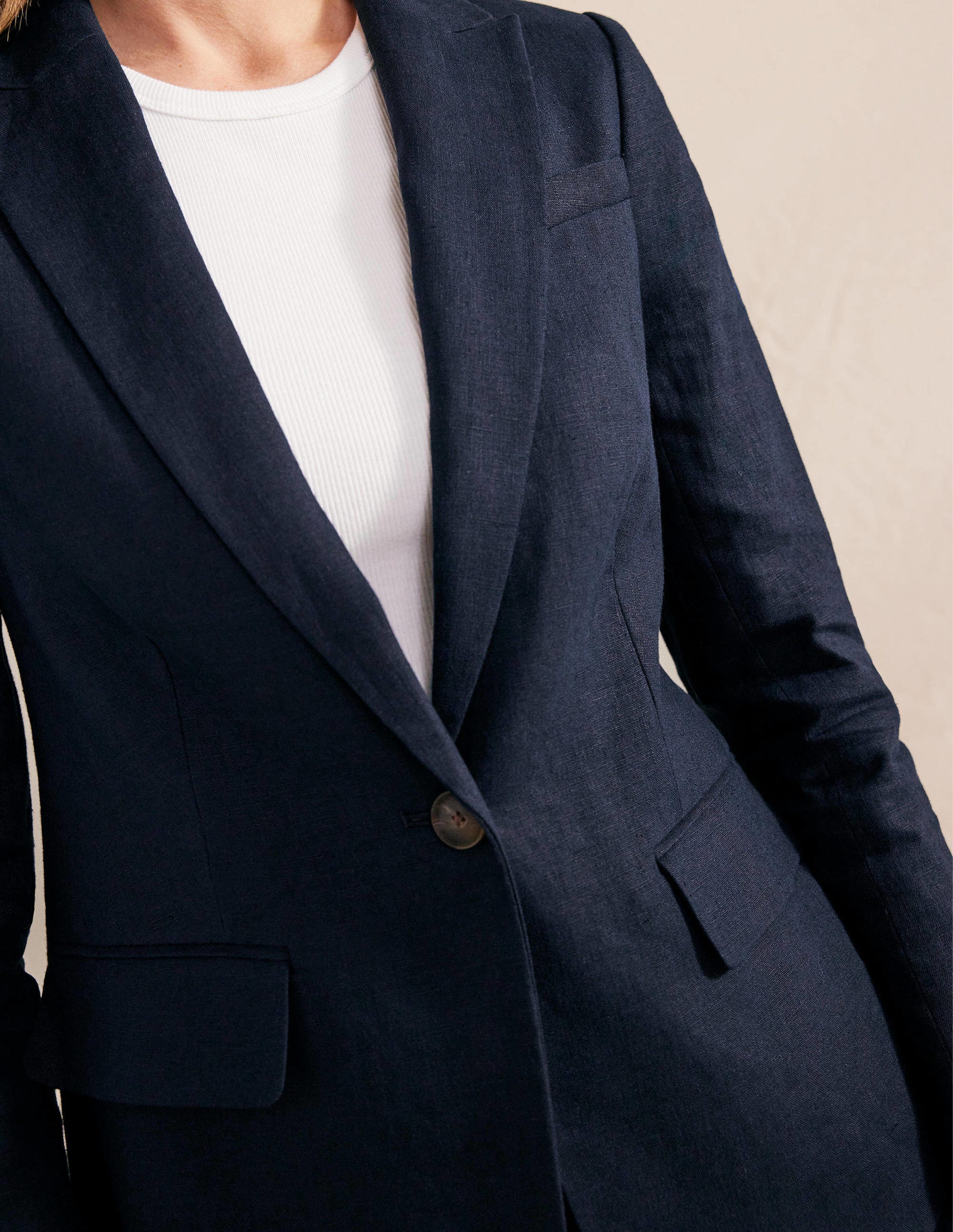 Cambridge Leinenblazer-Aqua Marine Marl - Image 2