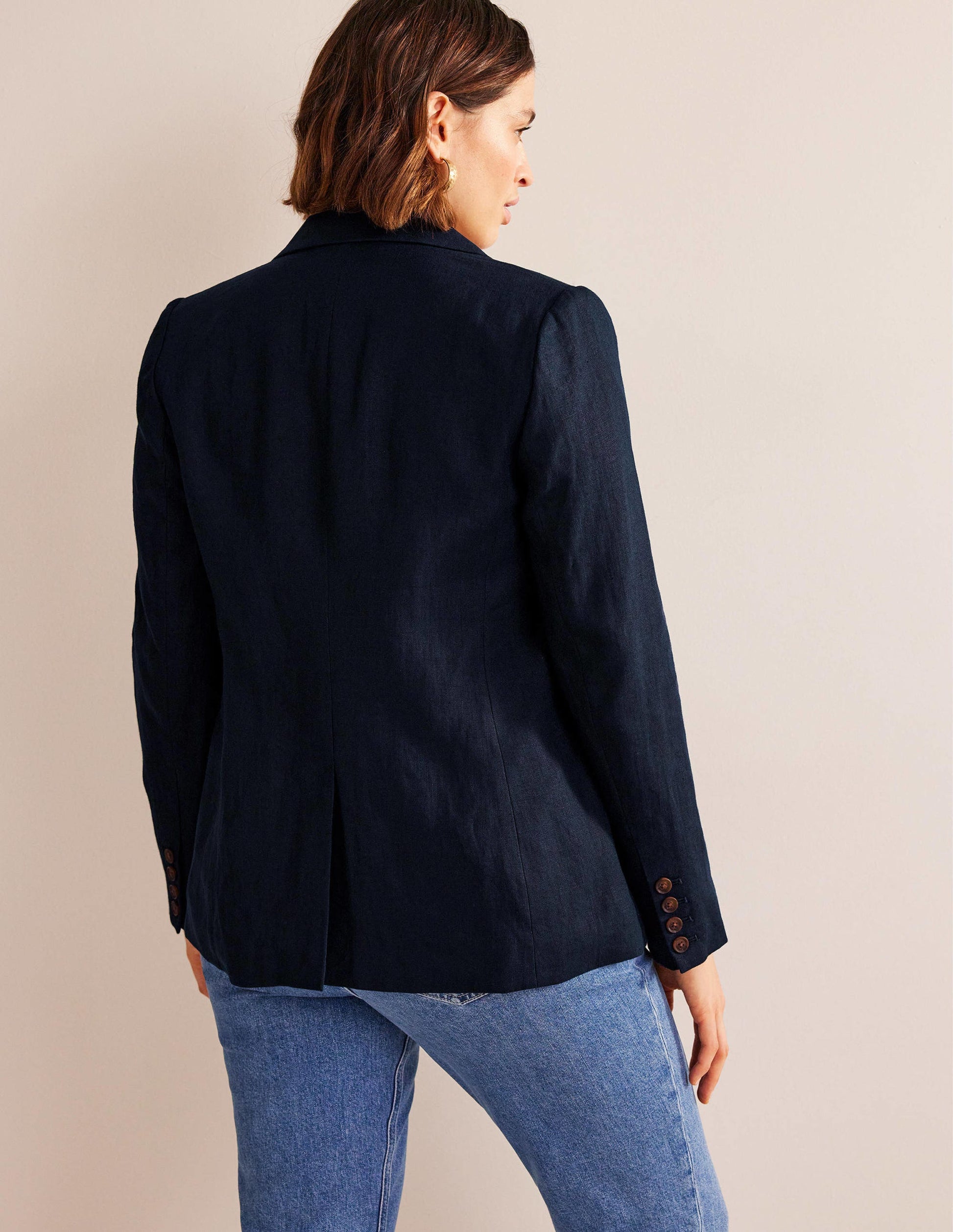 Cambridge Leinenblazer-Aqua Marine Marl-6