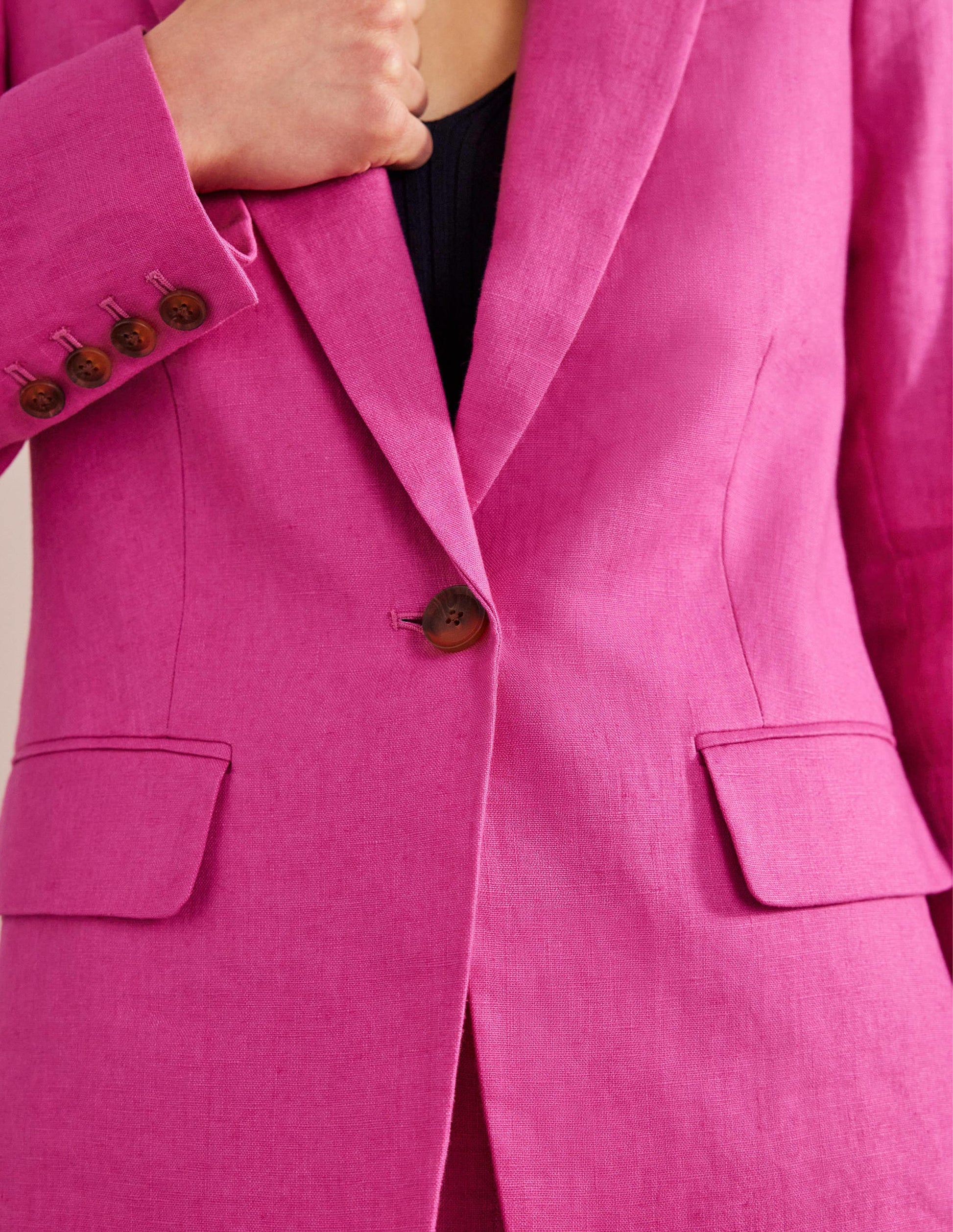 Cambridge Leinenblazer-Magenta-2