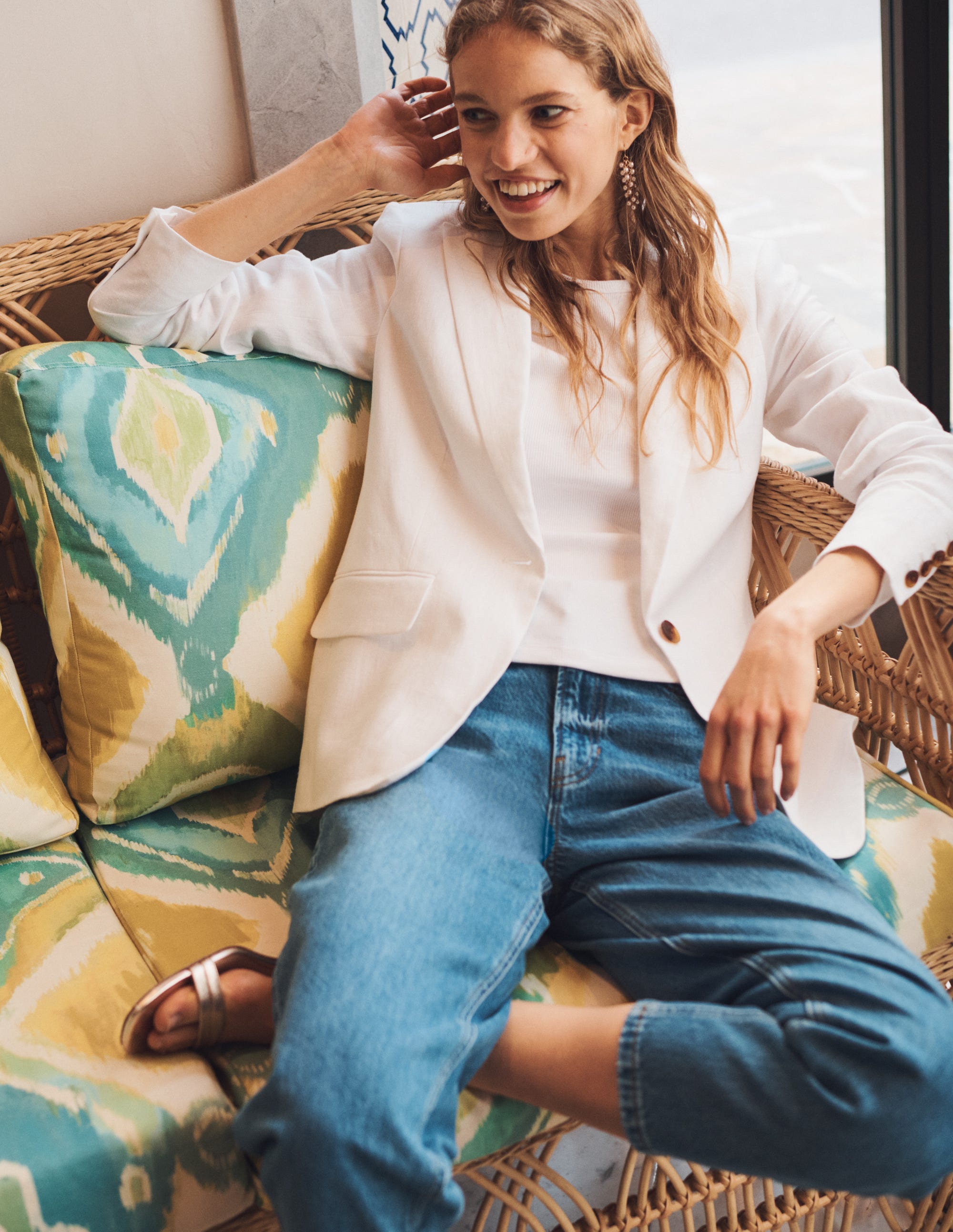 Le blazer Cambridge en lin-Blanc - Image 7