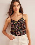 Caraco en soie-Multi, motif Blossom Pomme