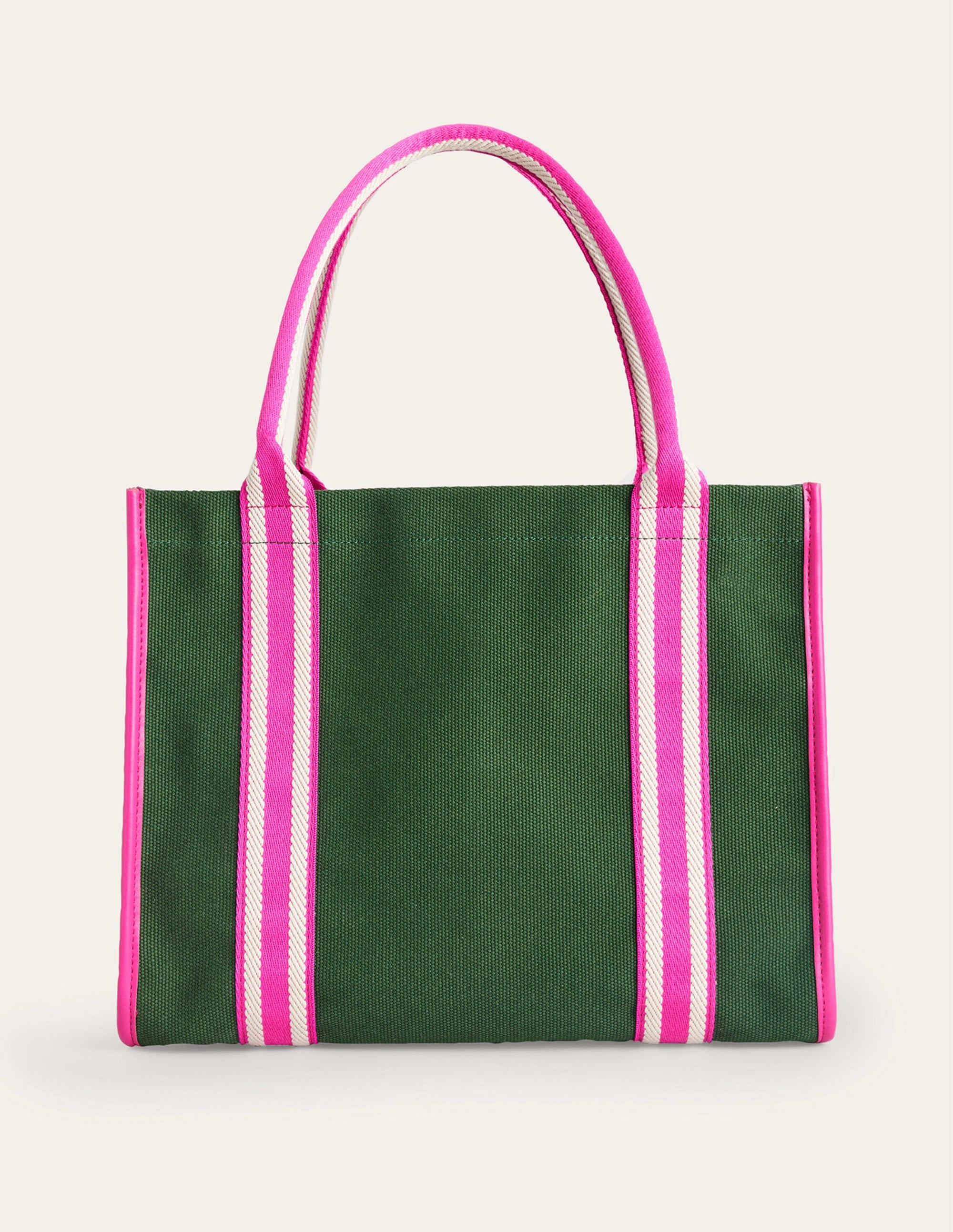 Sac cabas Tilda en toile-Rose, bleu marine, colourblock vert - Image 2