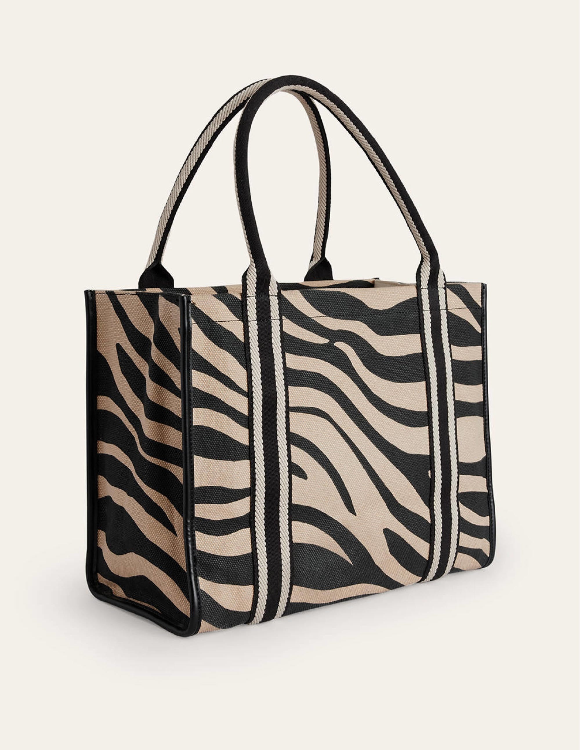 Sac cabas Tilda en toile-Tigre beige - Image 3