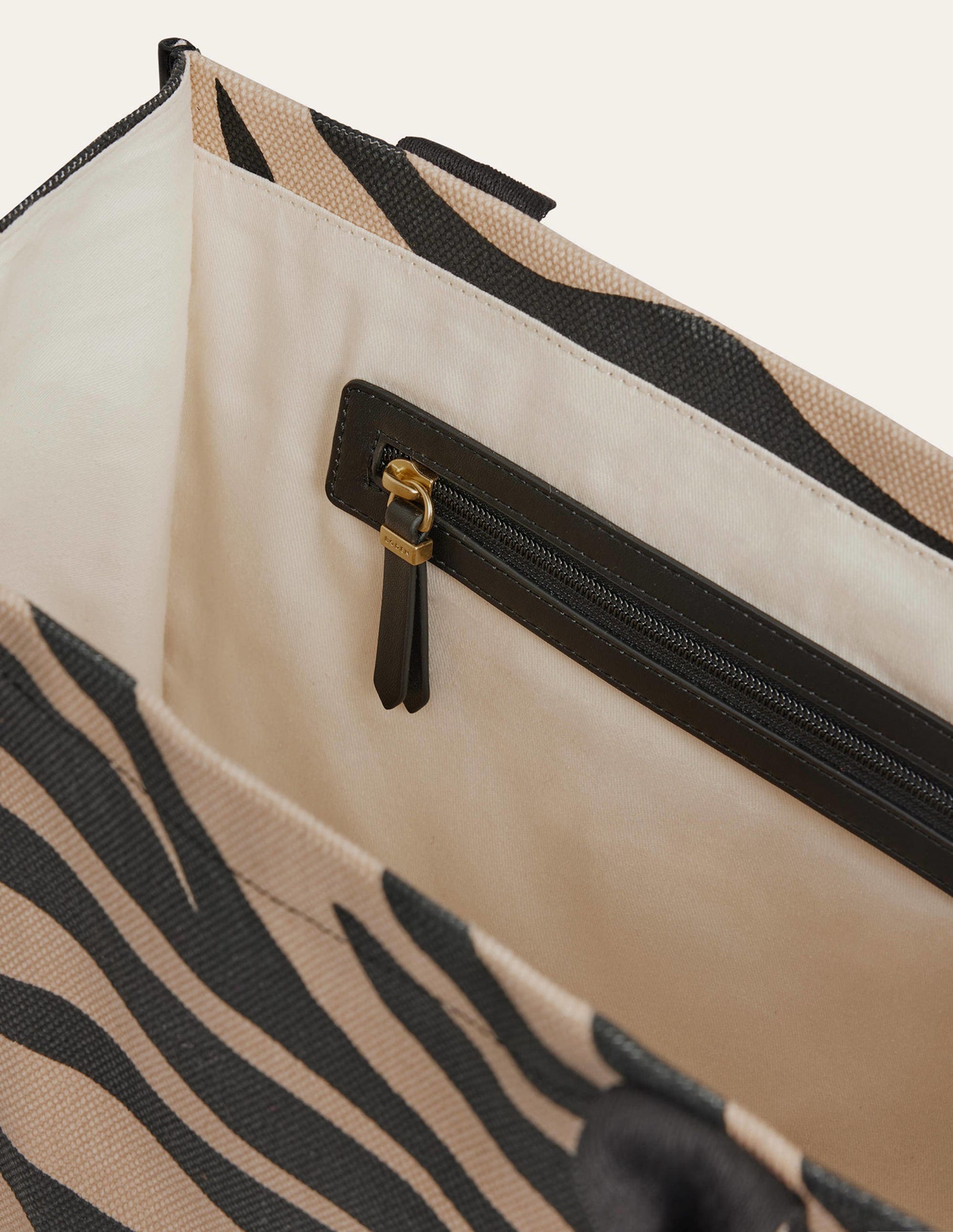 Sac cabas Tilda en toile-Tigre beige-4