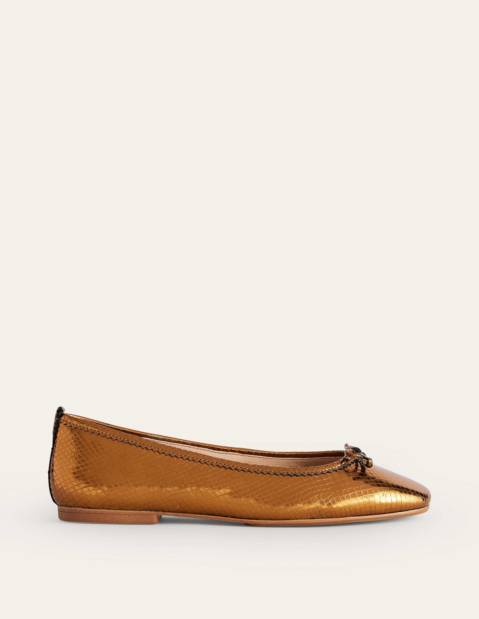 Kitty Ballerinas mit flexibler Sohle-Bronze Metallic Schlange-2