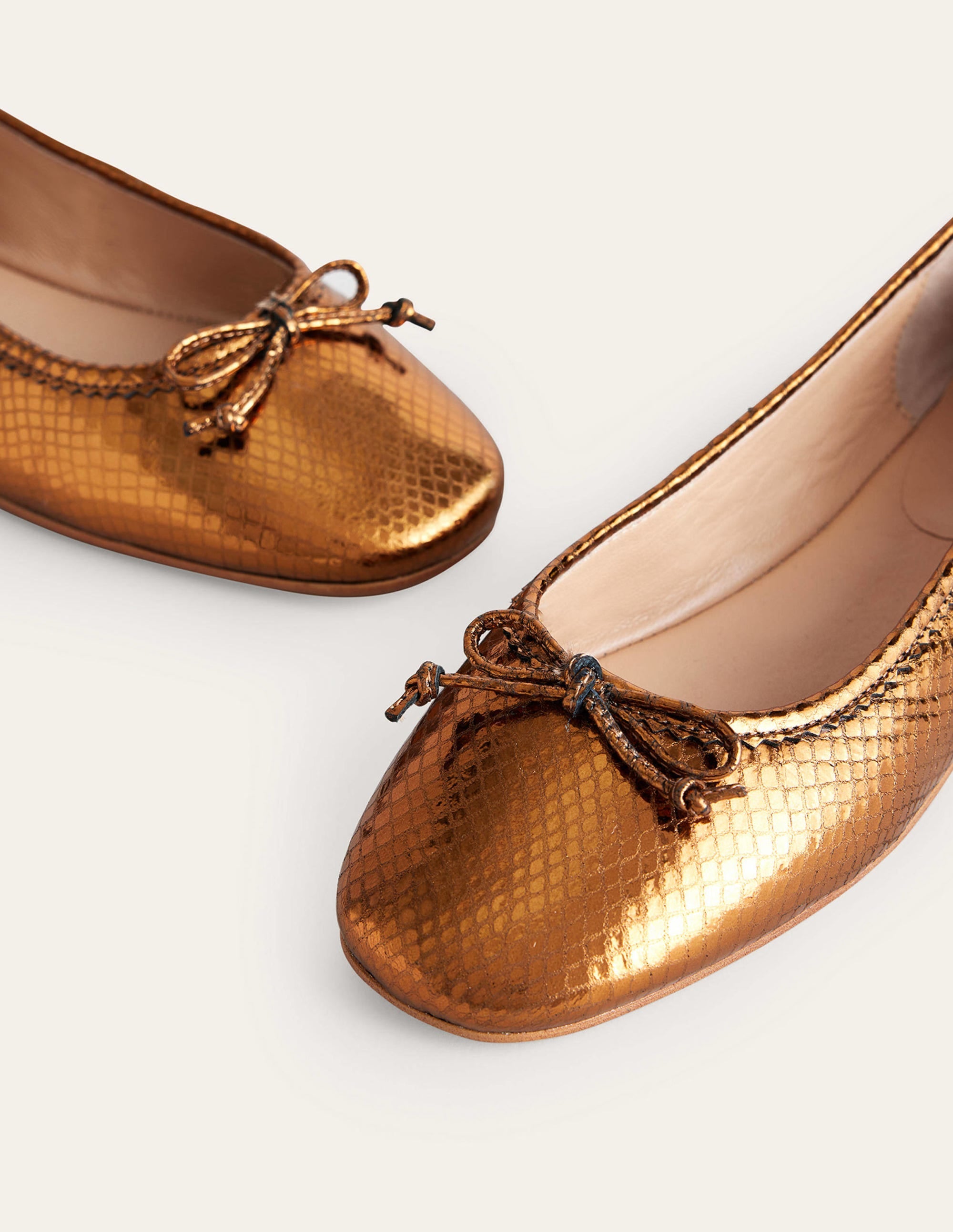 Kitty Ballerinas mit flexibler Sohle-Bronze Metallic Schlange - Image 4