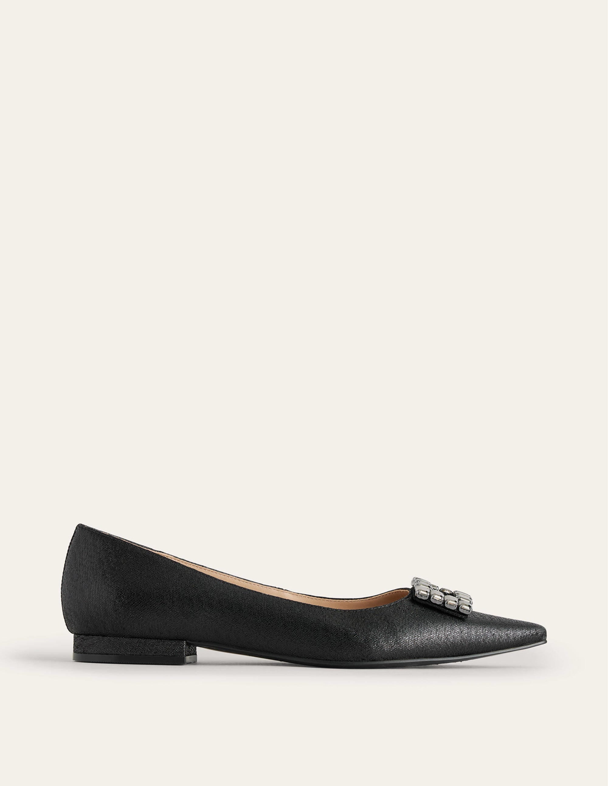 Spitze Ballerinas mit Verzierung-Schwarz-Metallic - Image 2