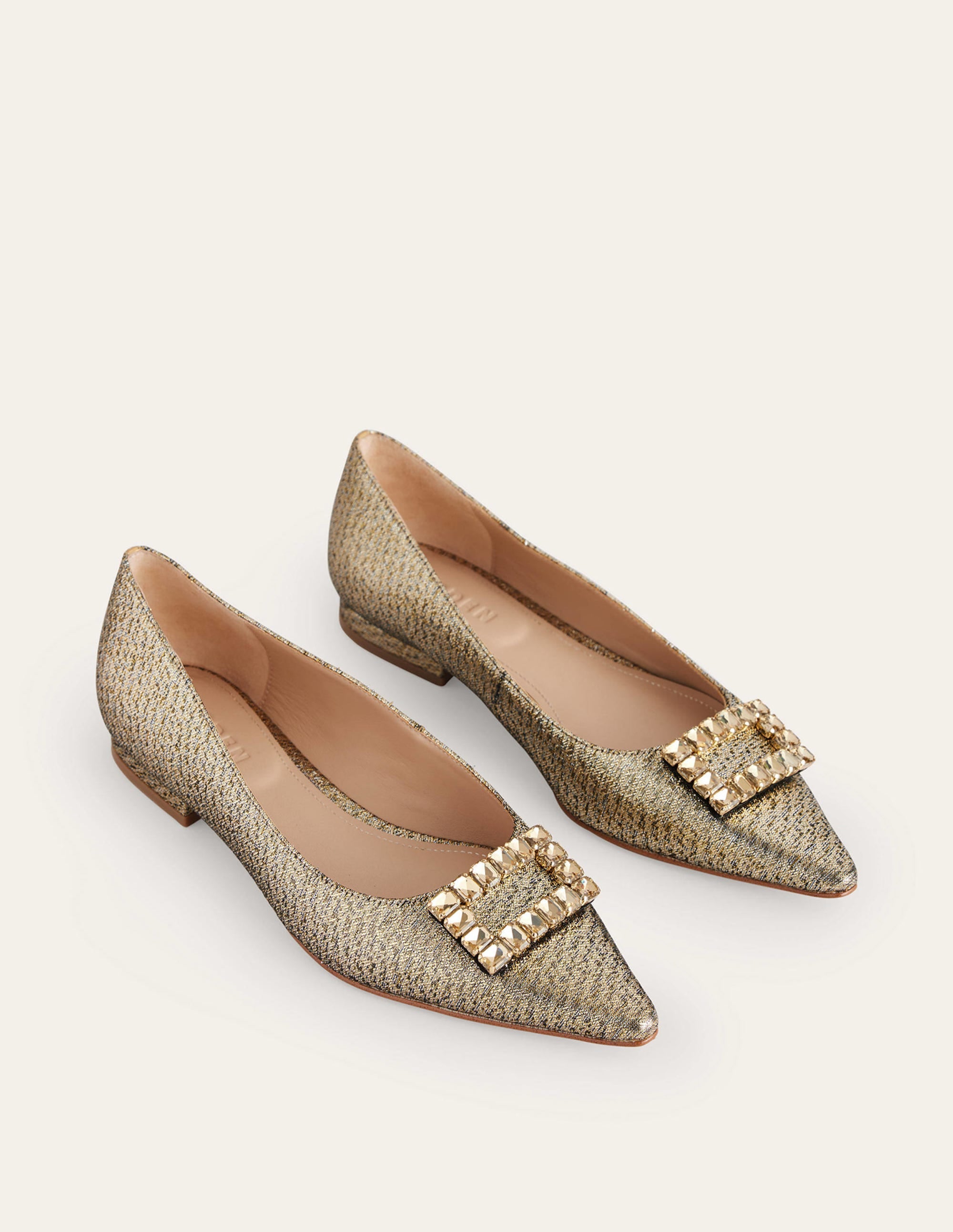 Spitze Ballerinas mit Verzierung-Gold-Metallic - Image 3