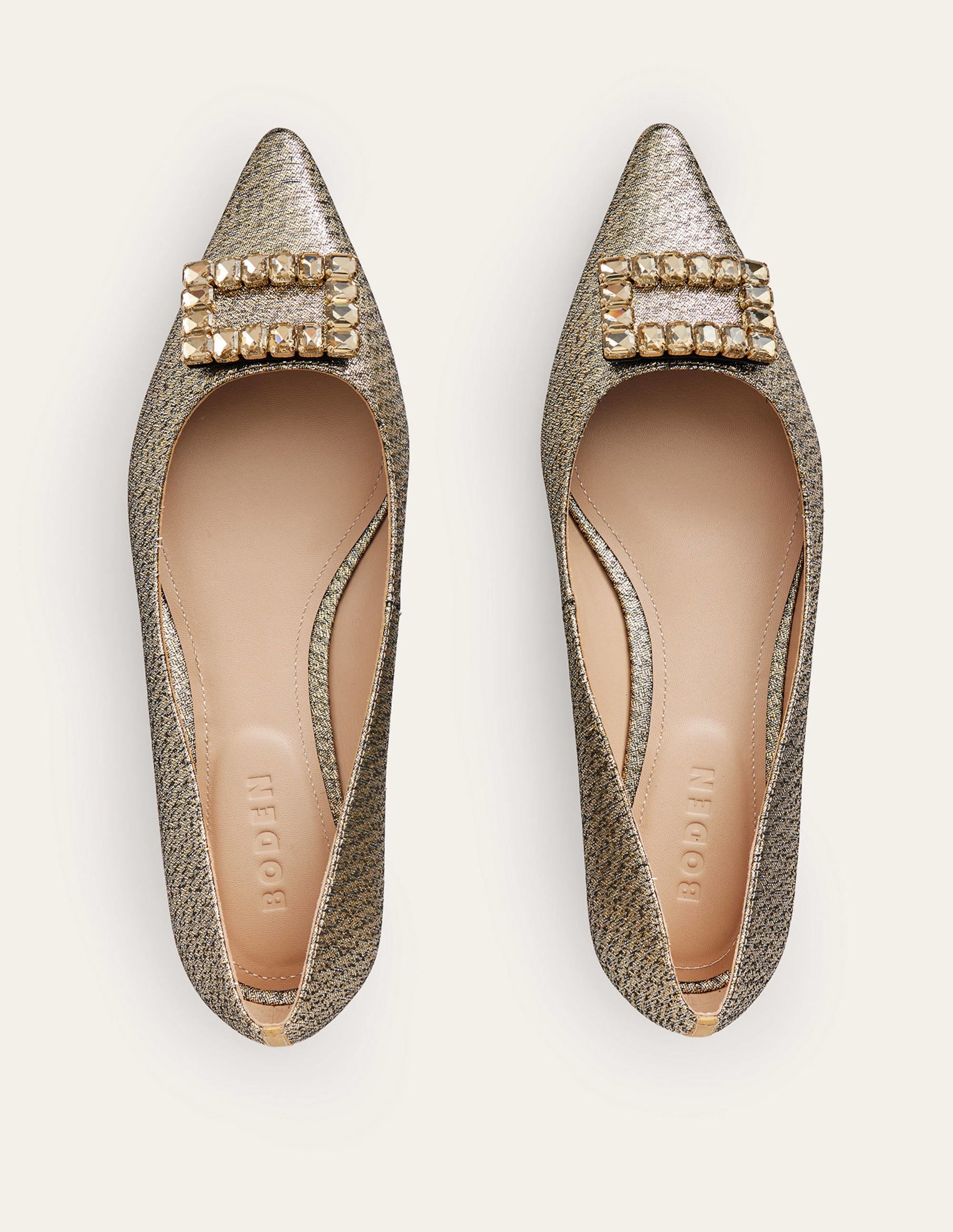 Spitze Ballerinas mit Verzierung-Gold-Metallic - Image 5