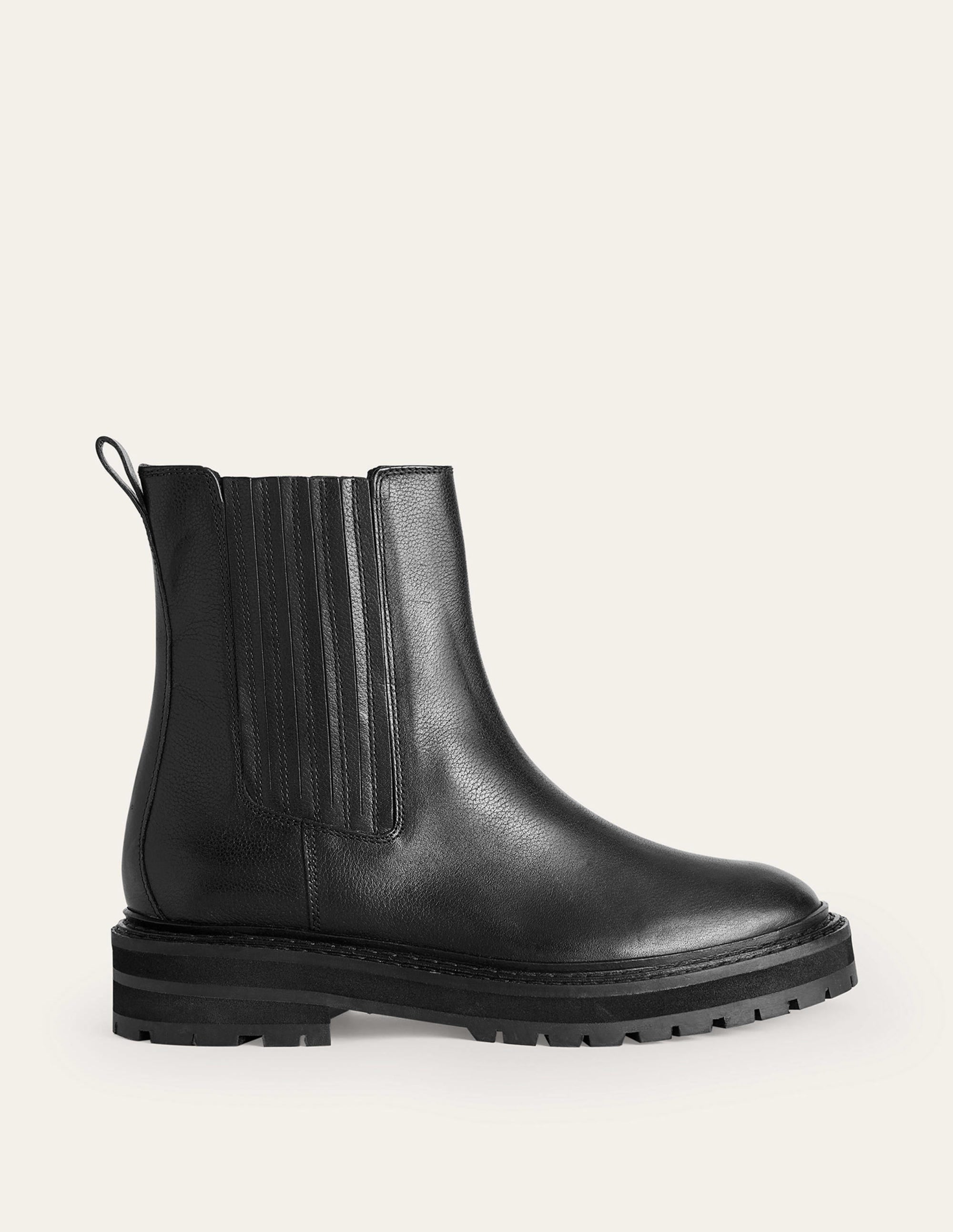 Sadie Chelsea-Boots mit breiter Sohle-Schwarzes Kalbsleder - Image 3