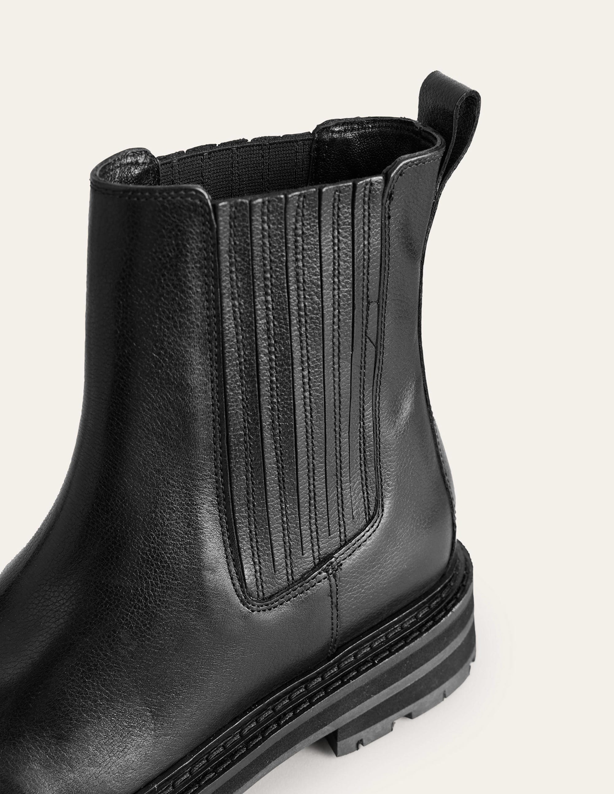 Sadie Chelsea-Boots mit breiter Sohle-Schwarzes Kalbsleder - Image 5