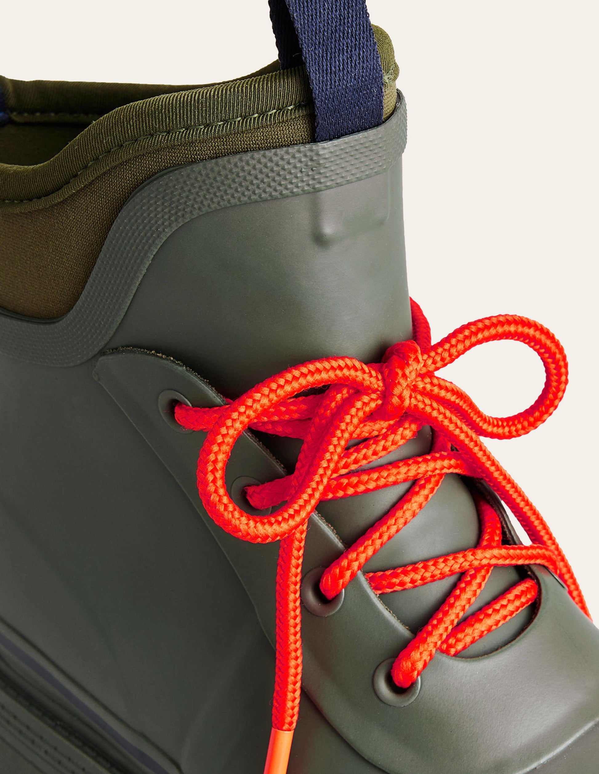 Bottes de pluie Mary à lacets-Vert olive profond-5