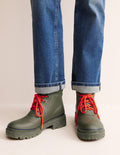 Bottes de pluie Mary à lacets-Vert olive profond