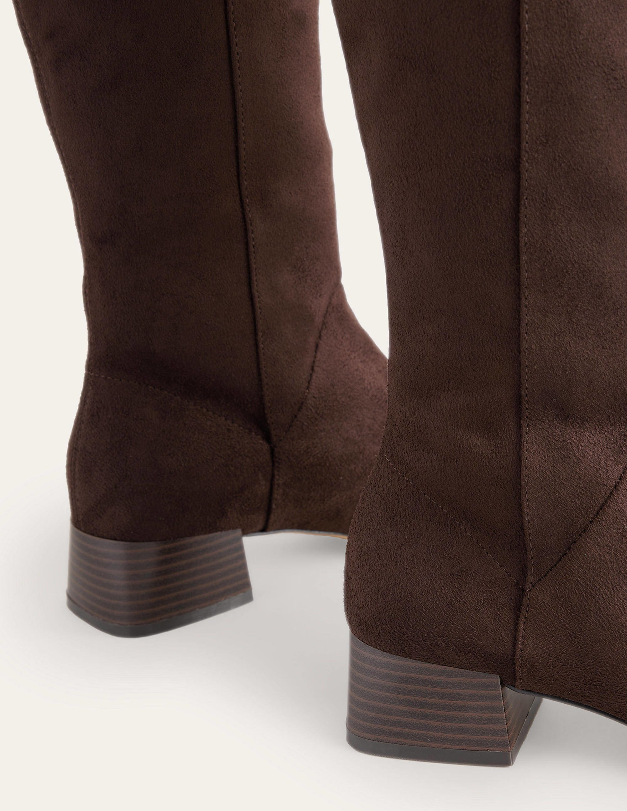 Bottes plates stretch hauteur genou-Acajou - Image 4