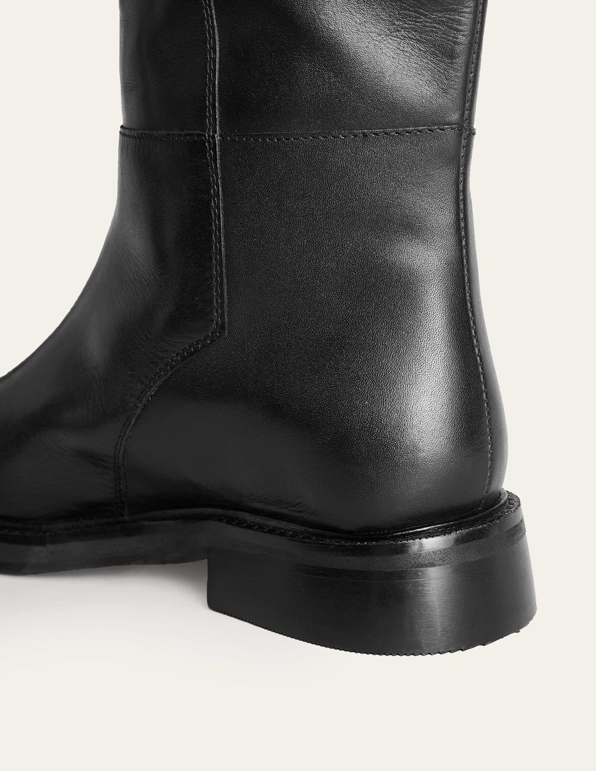 Lottie Leather Riding Boots-Black Leather - Image 5