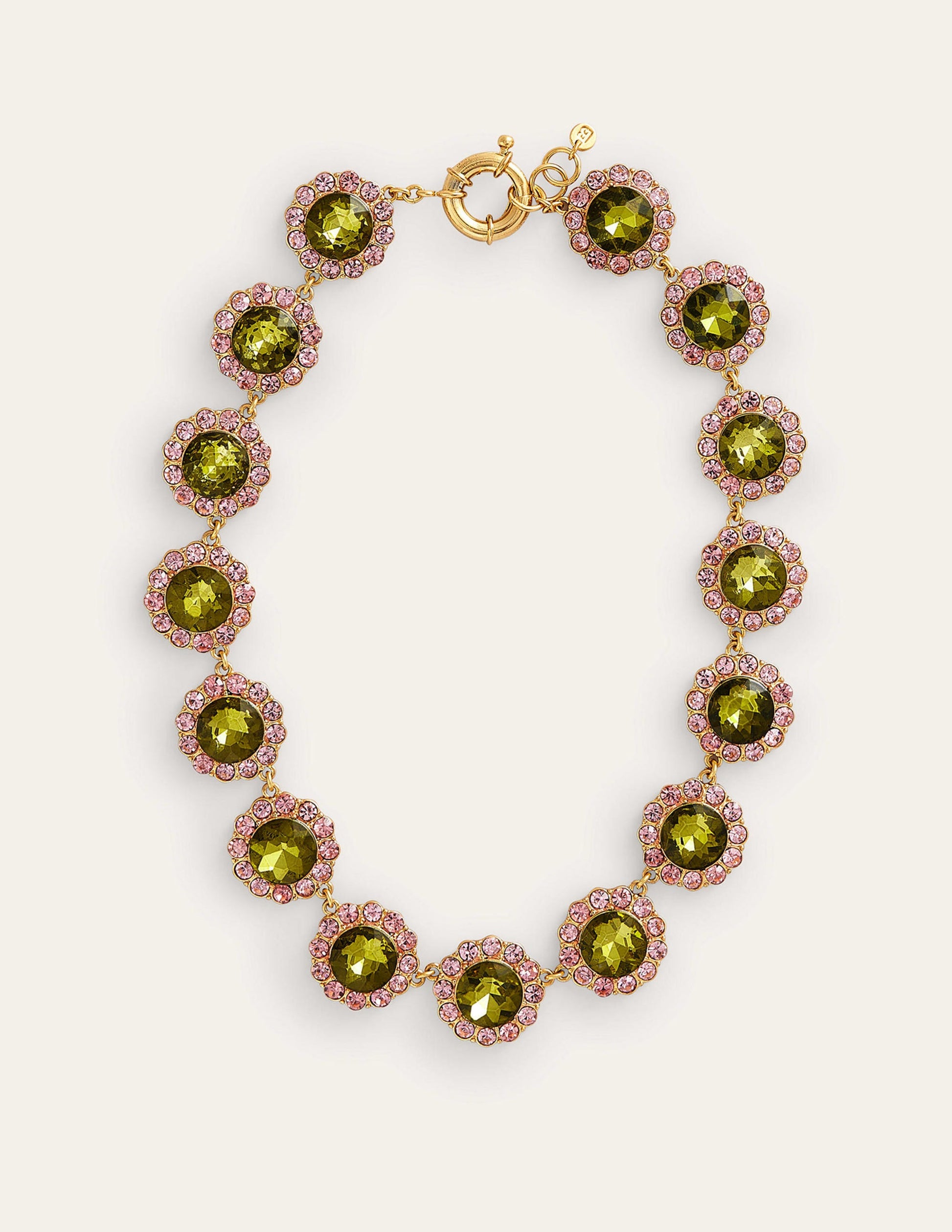 Collier à fleurs ornementé-Vert-2
