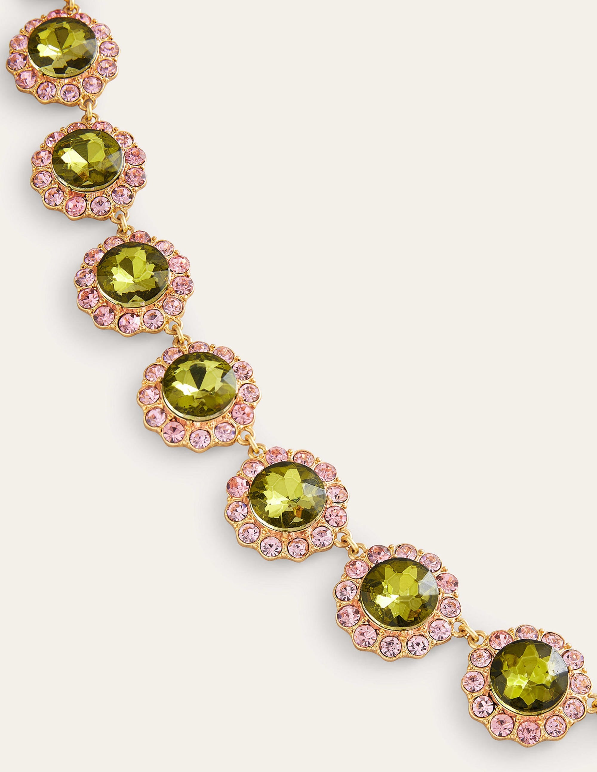 Collier à fleurs ornementé-Vert - Image 3