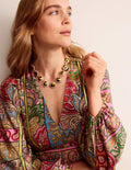 Collier à fleurs ornementé-Vert