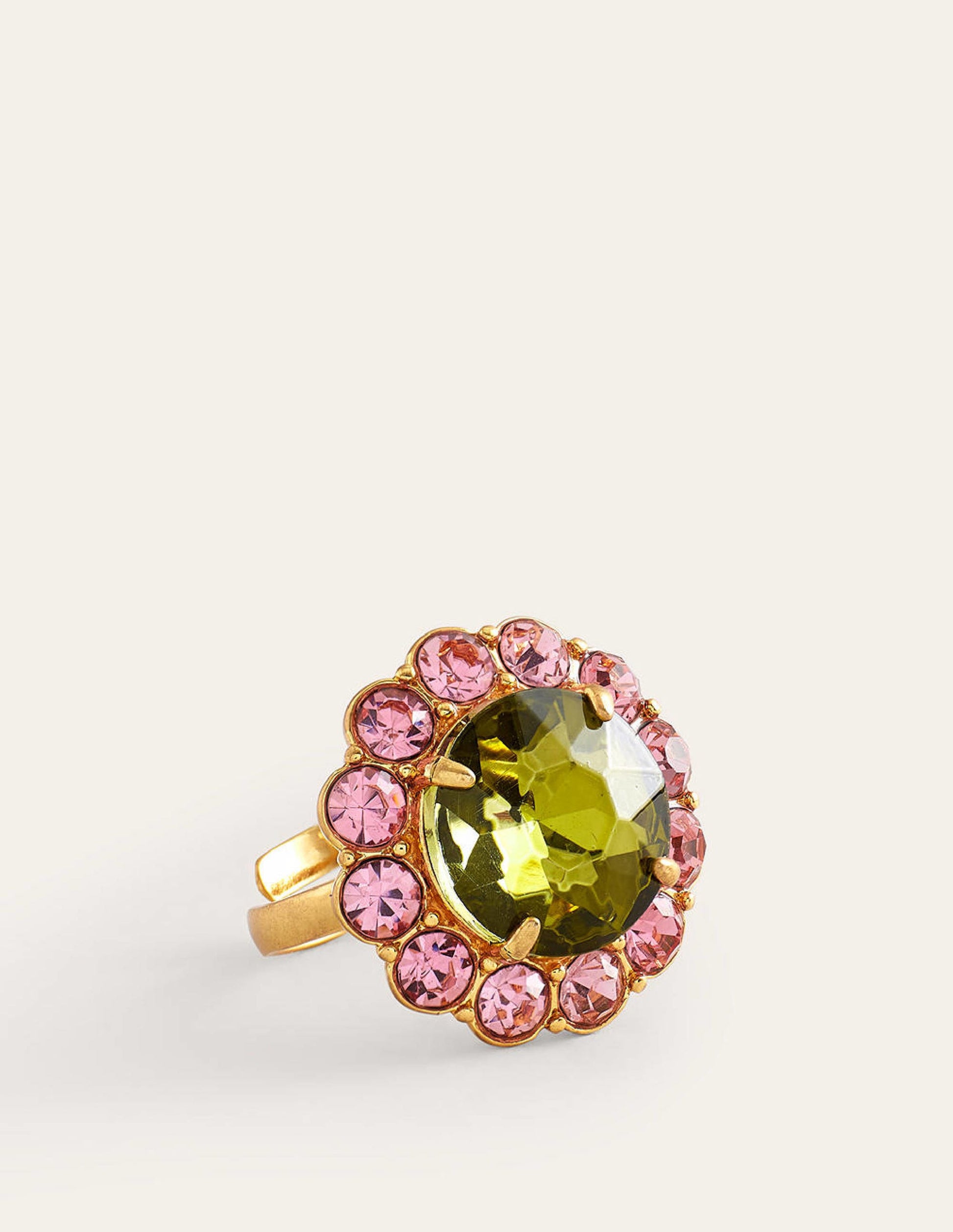 Bague à fleur ornementée-Vert-2