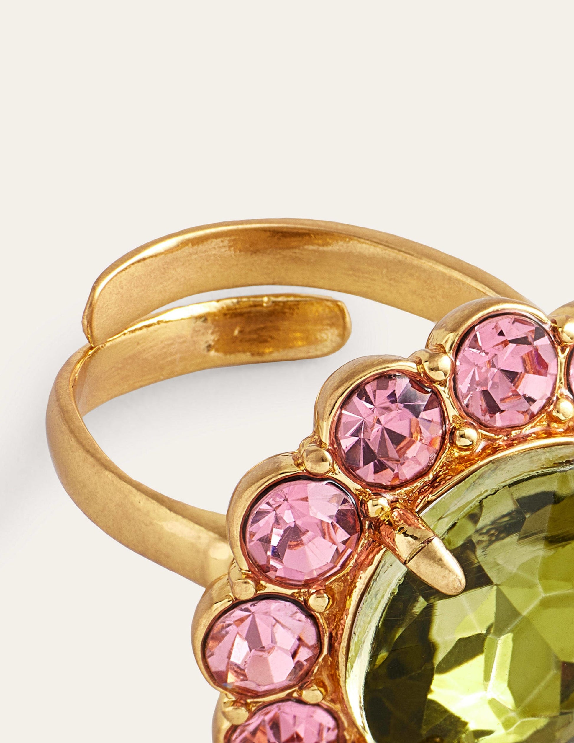 Bague à fleur ornementée-Vert-3