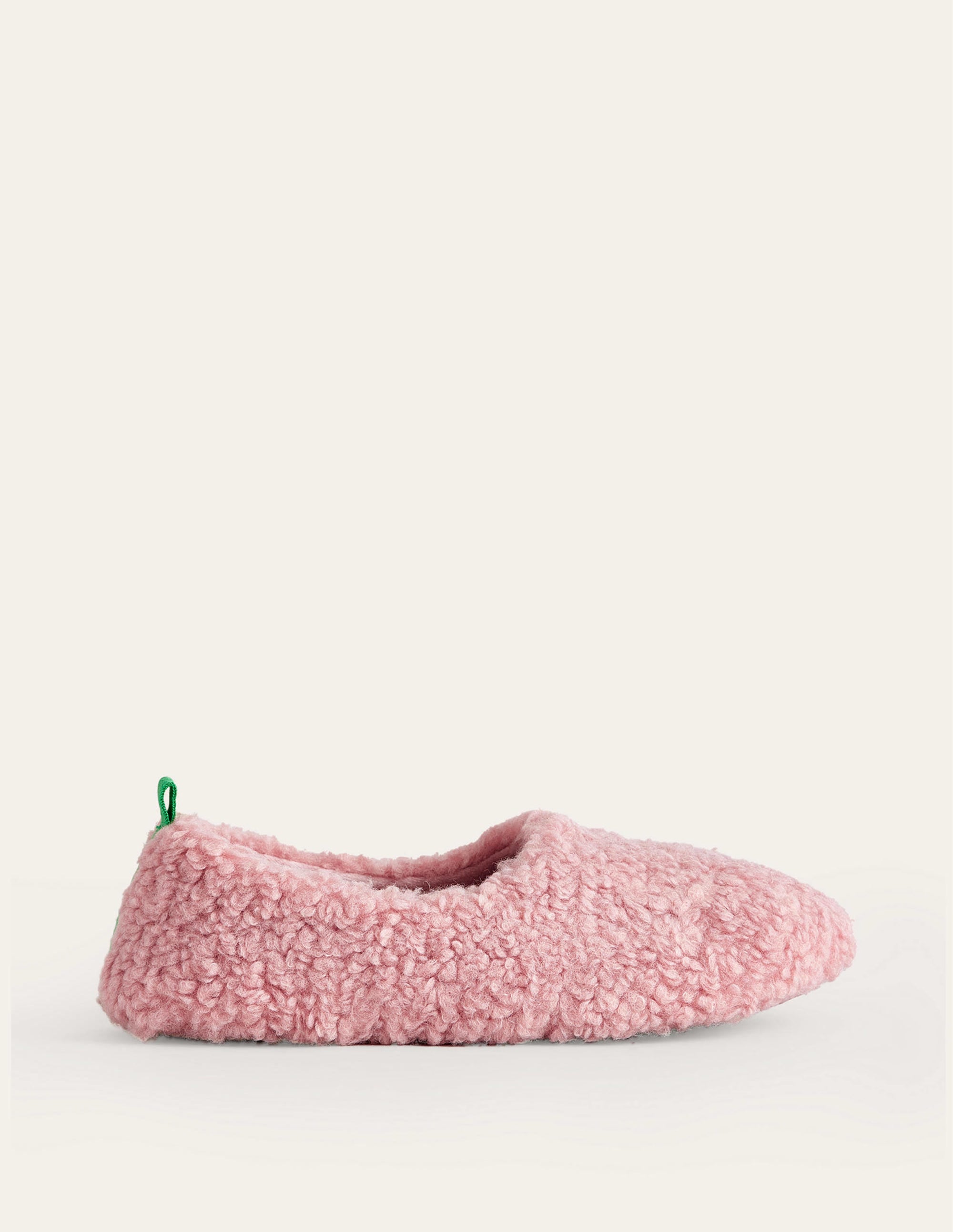 Chaussons en borg style ballerines-Rose - Image 2