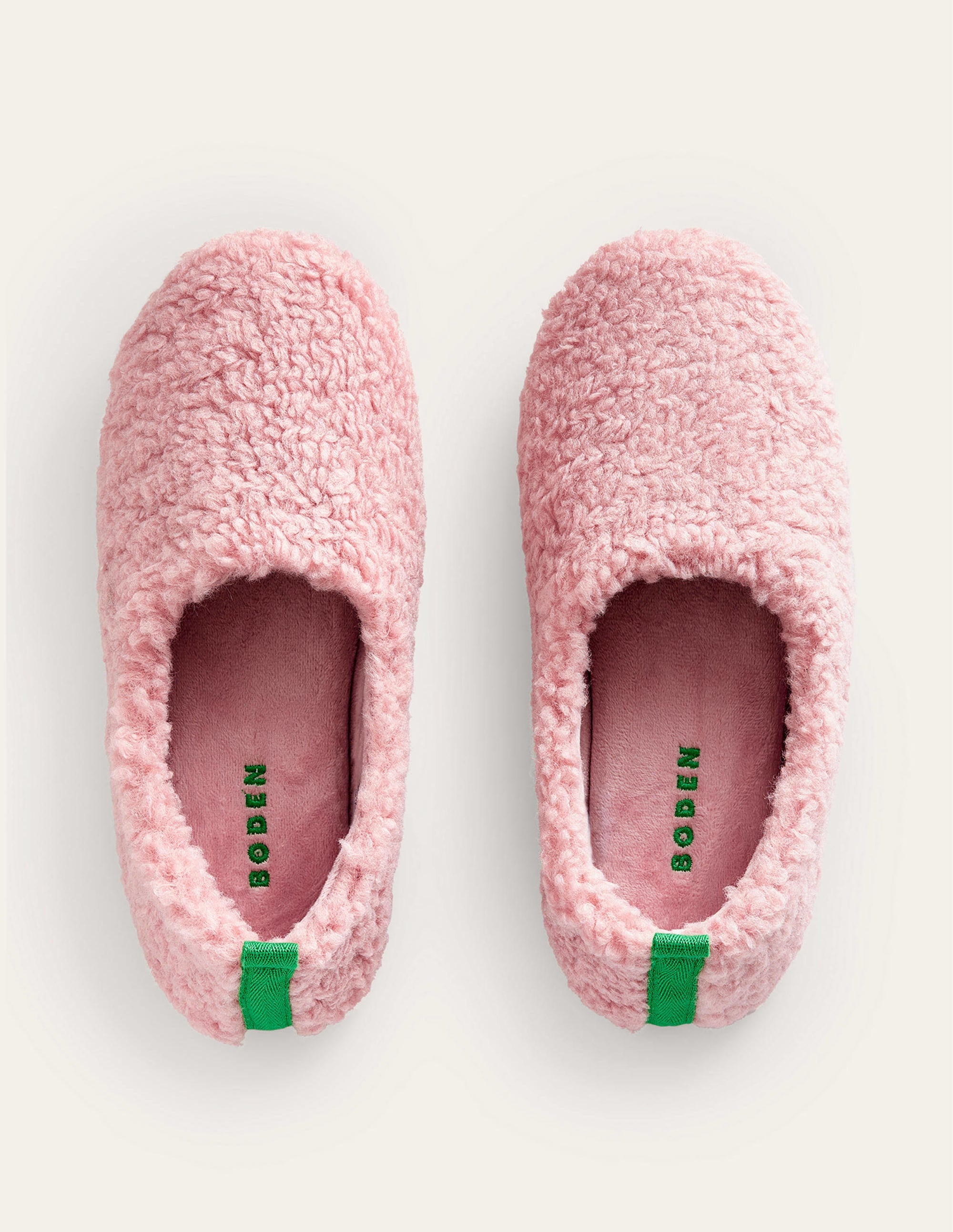 Chaussons en borg style ballerines-Rose - Image 5