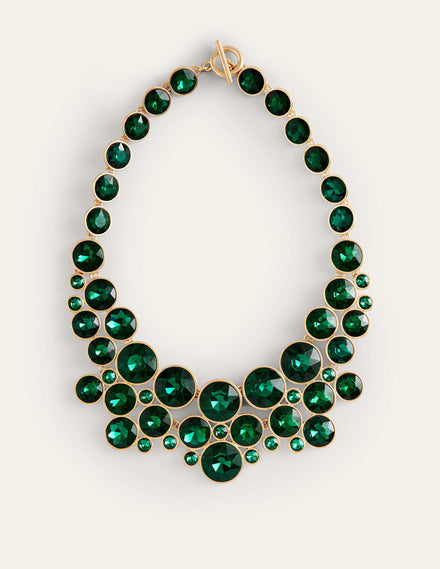 Andrea Edelstein-Cluster-Kette-Grün