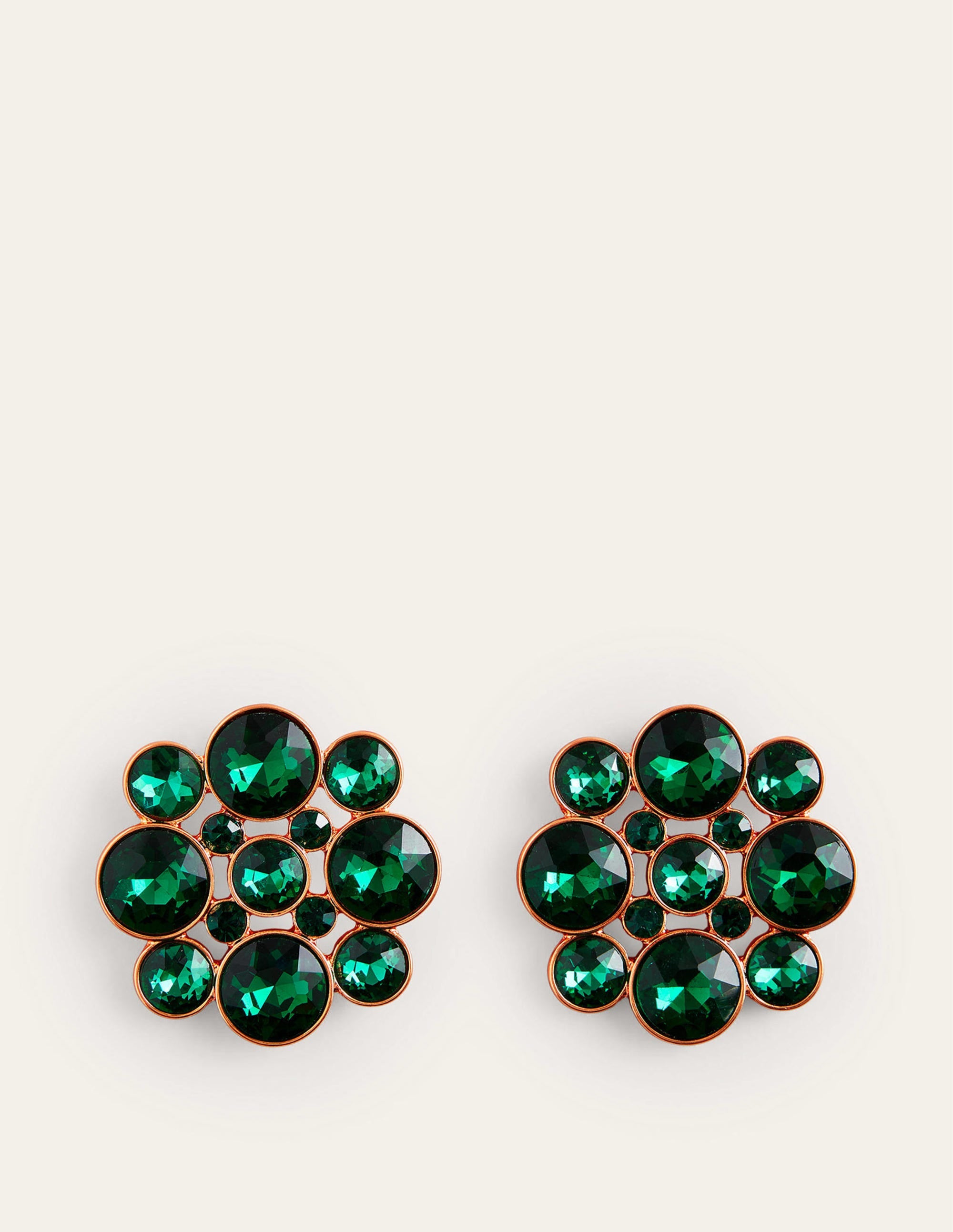 Boucles d'oreilles Andrea ornementées-Vert - Image 2