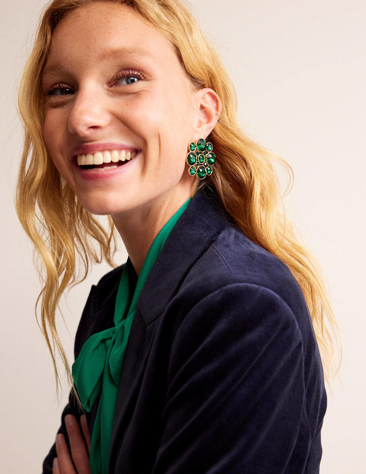 Andrea Edelstein-Cluster-Ohrringe-Grün