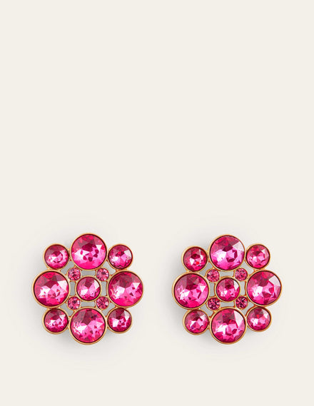 Andrea Edelstein-Cluster-Ohrringe-Pink