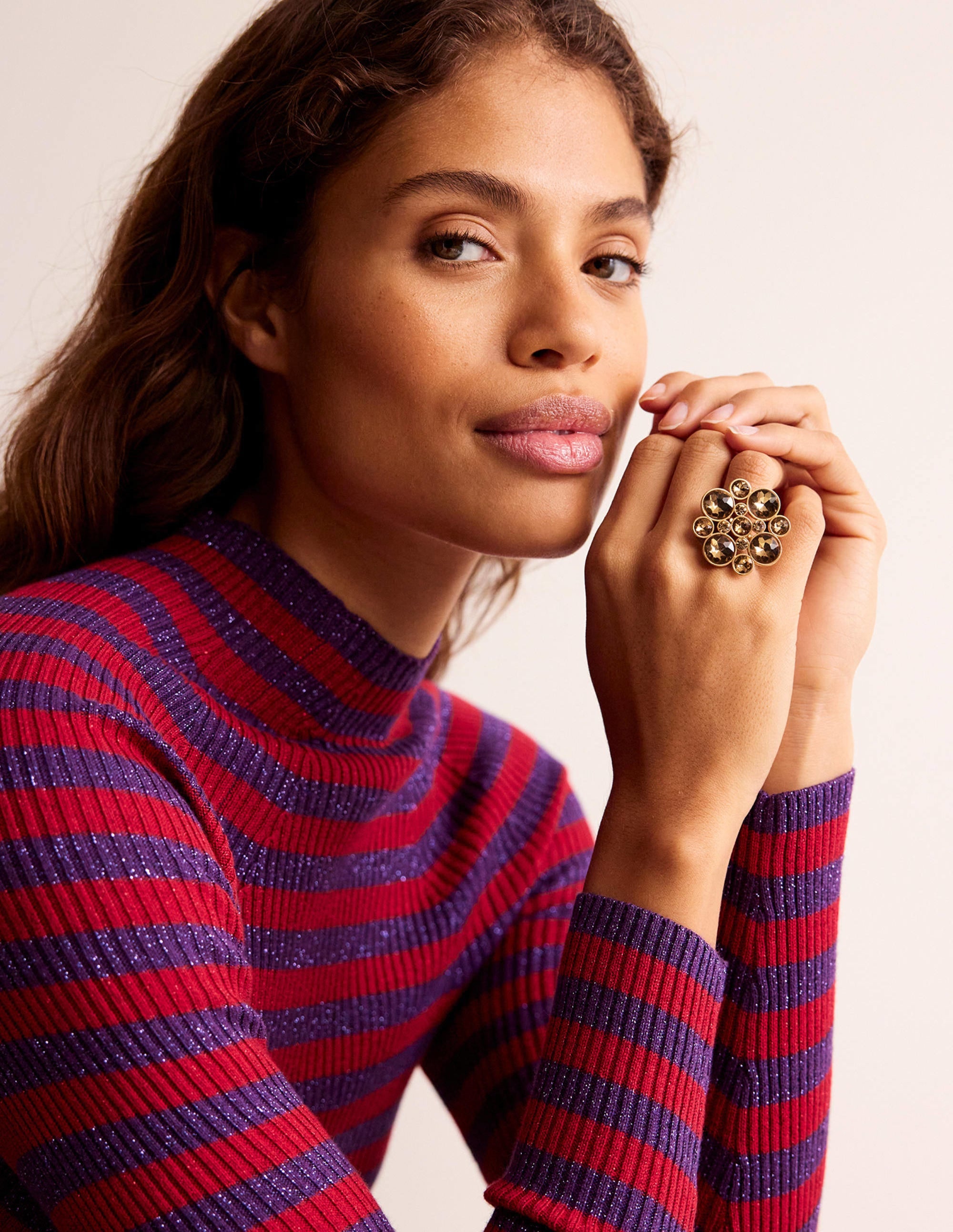 Bague Andrea ornementée-Doré - Image 1