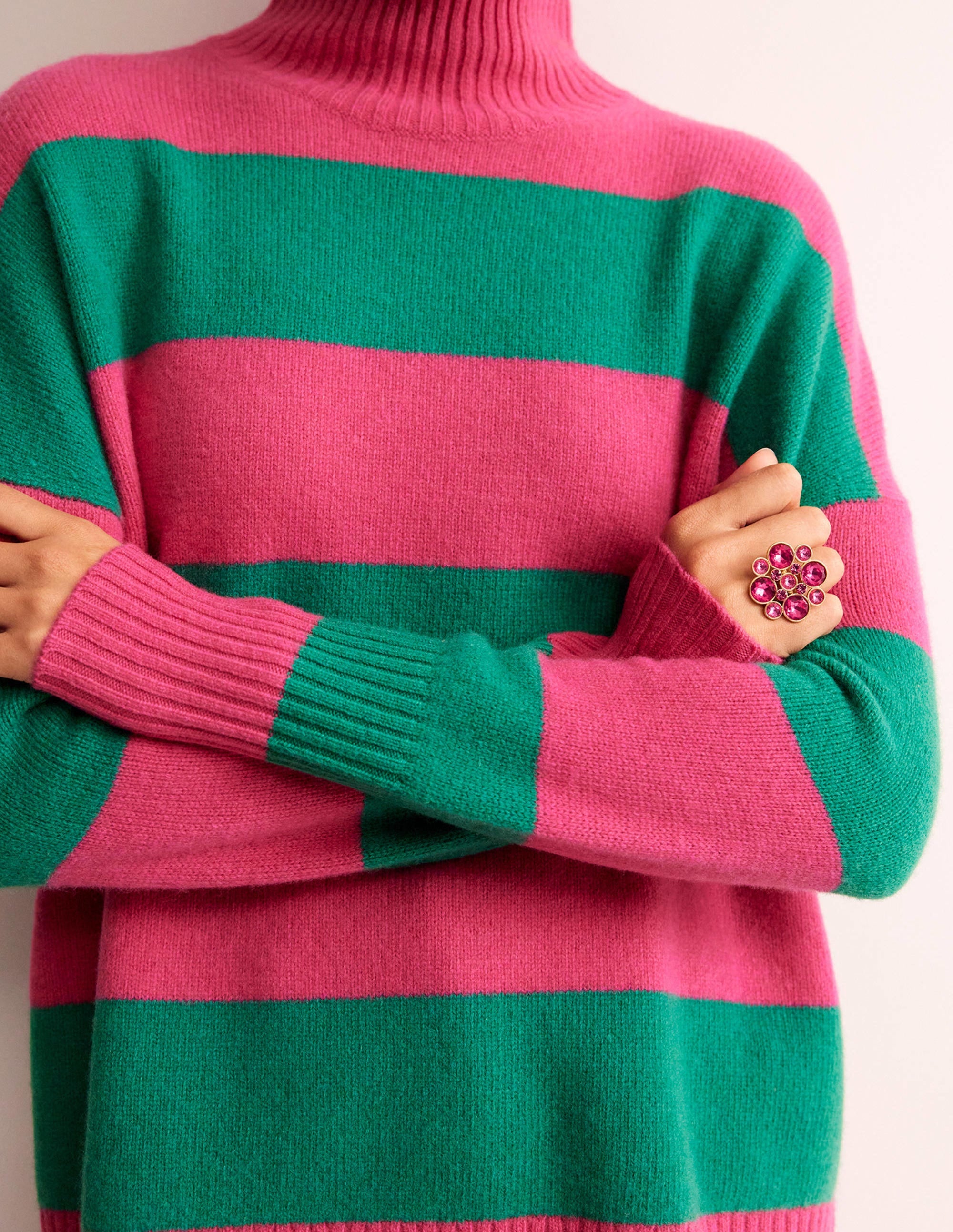 Bague Andrea ornementée-Rose vif - Image 1