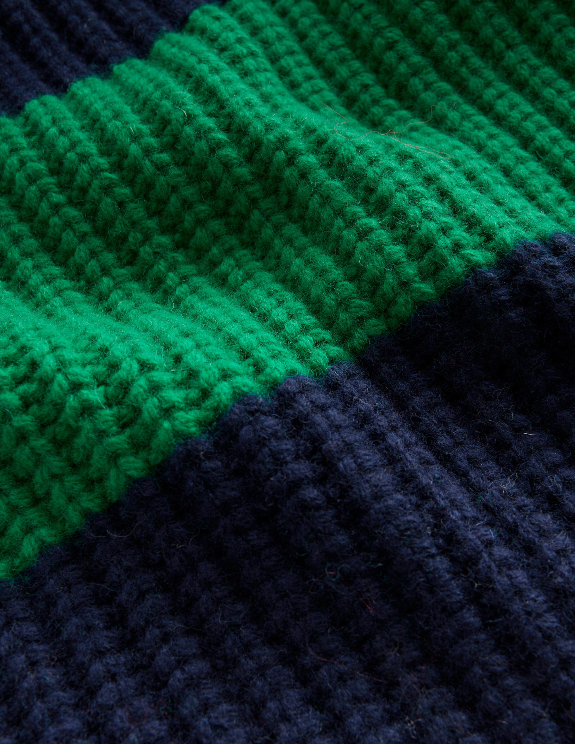 Kuddelmuddel-Schal-Marineblau, Veridiangrün und Naturweiß - Image 3