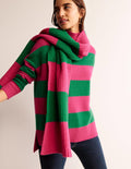 Écharpe colourblock-Rose vif/vert viridian