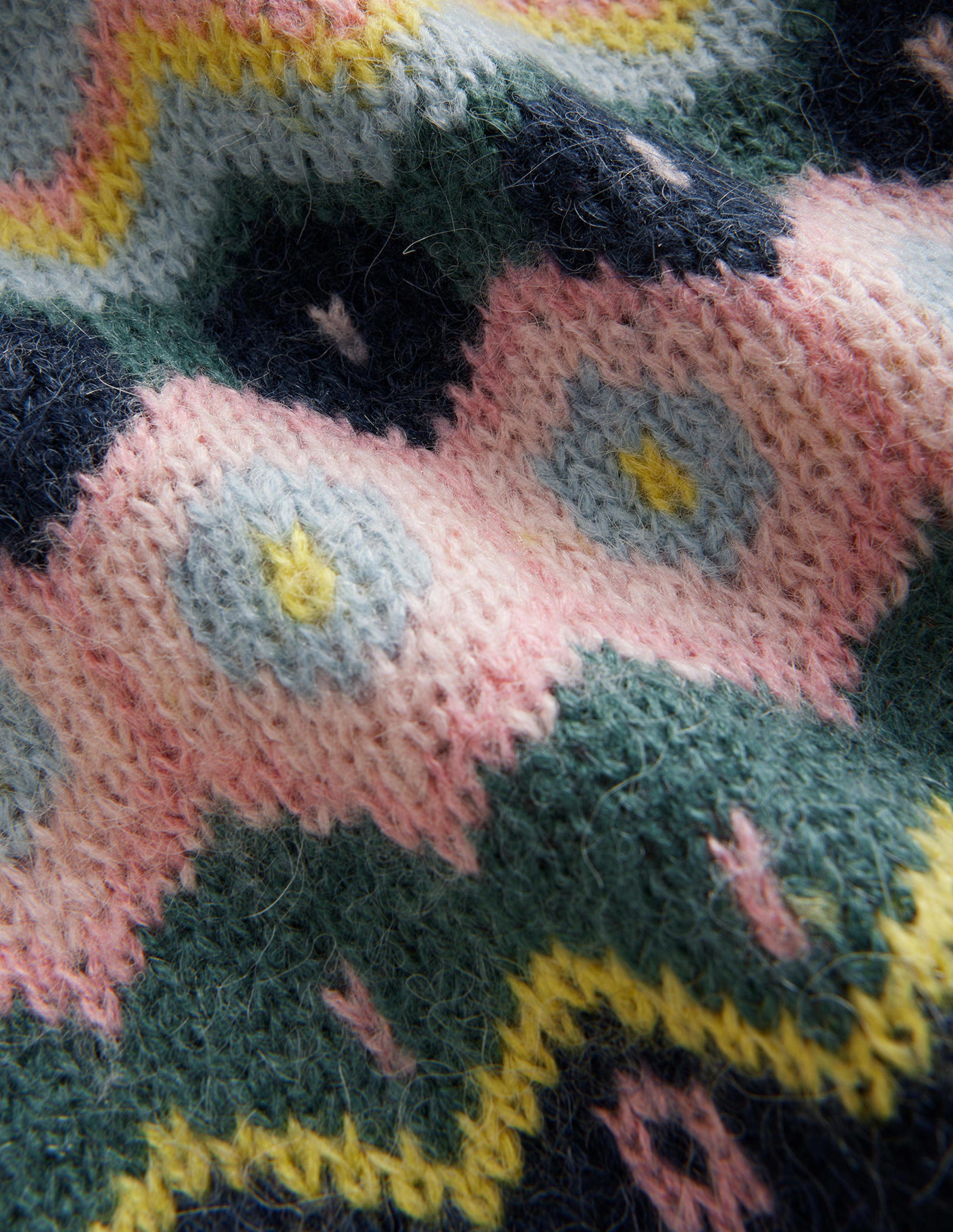 Écharpe duveteuse motif jacquard-Vert fumée/multi - Image 3