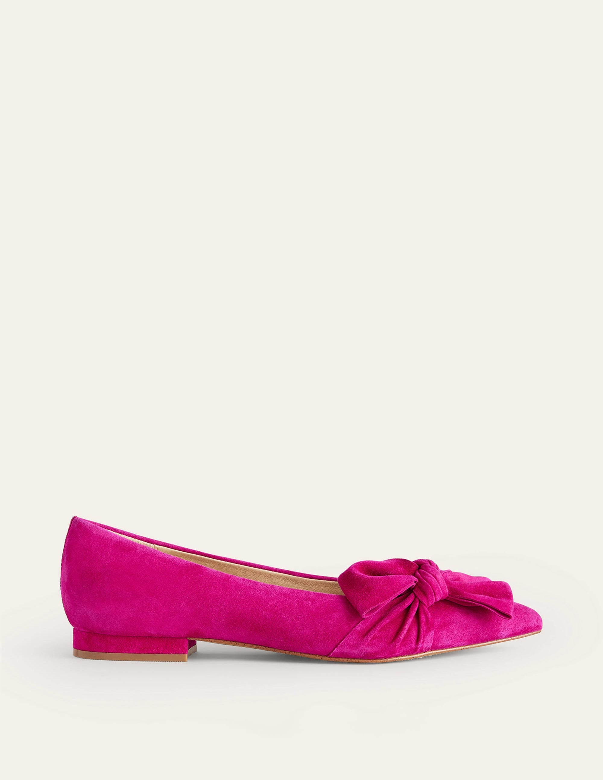 Ballerines à nœuds-Daim prune éclatant - Image 2