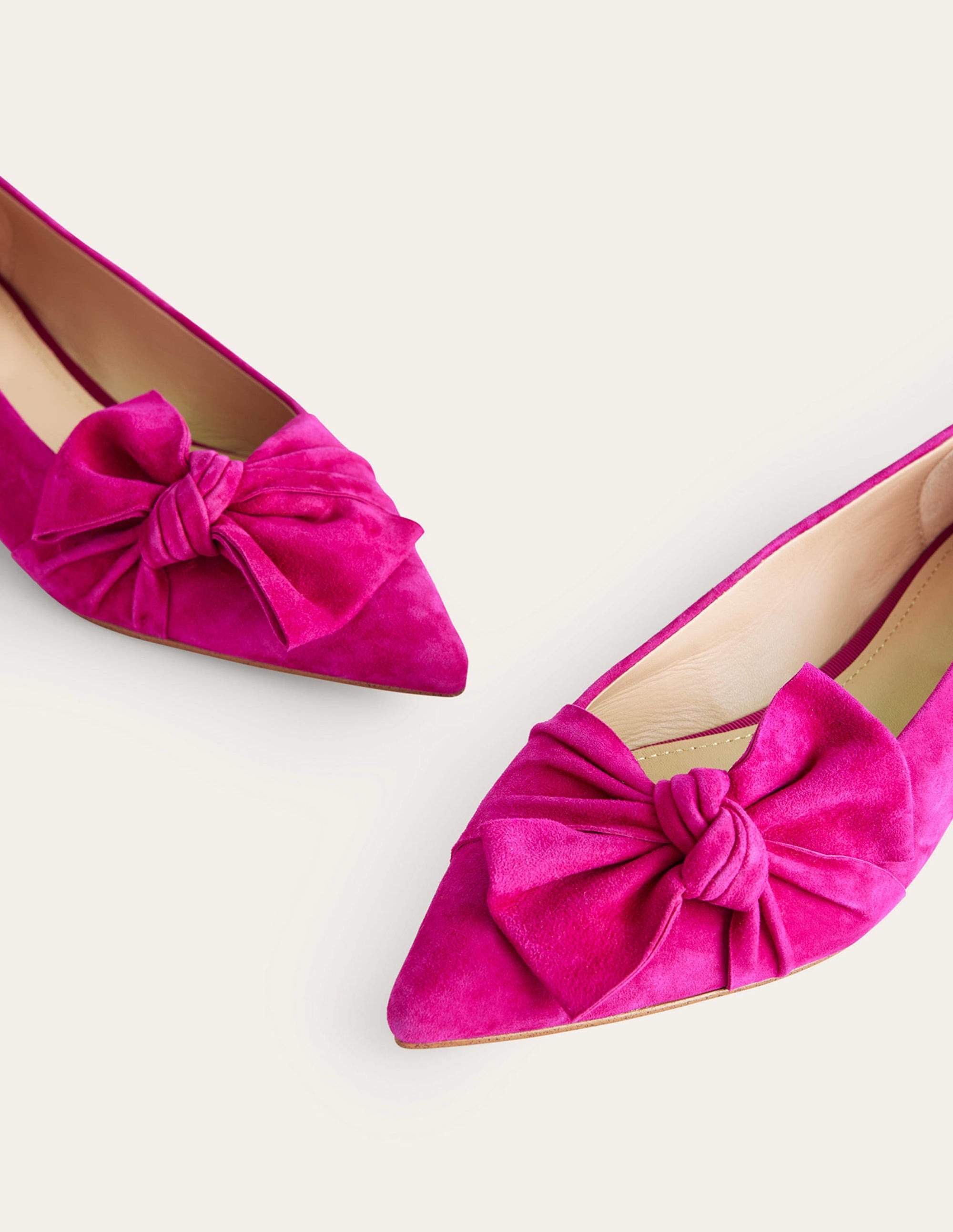 Ballerines à nœuds-Daim prune éclatant - Image 4